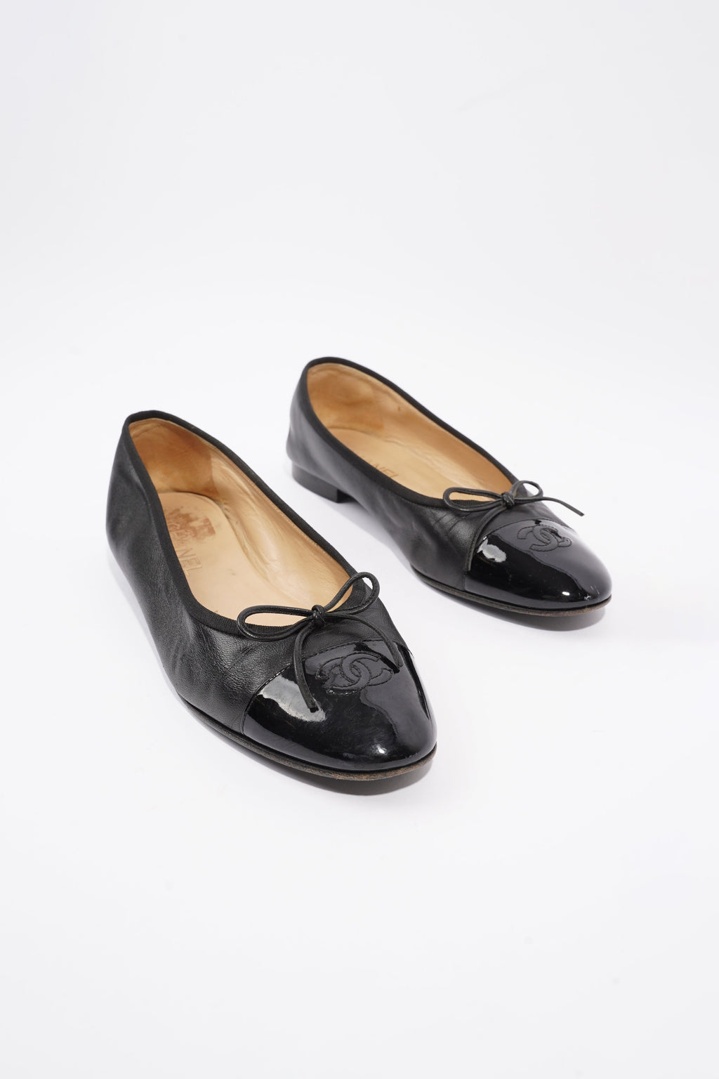 Chanel Ballet Pump Black Leather EU 41.5 UK 8.5