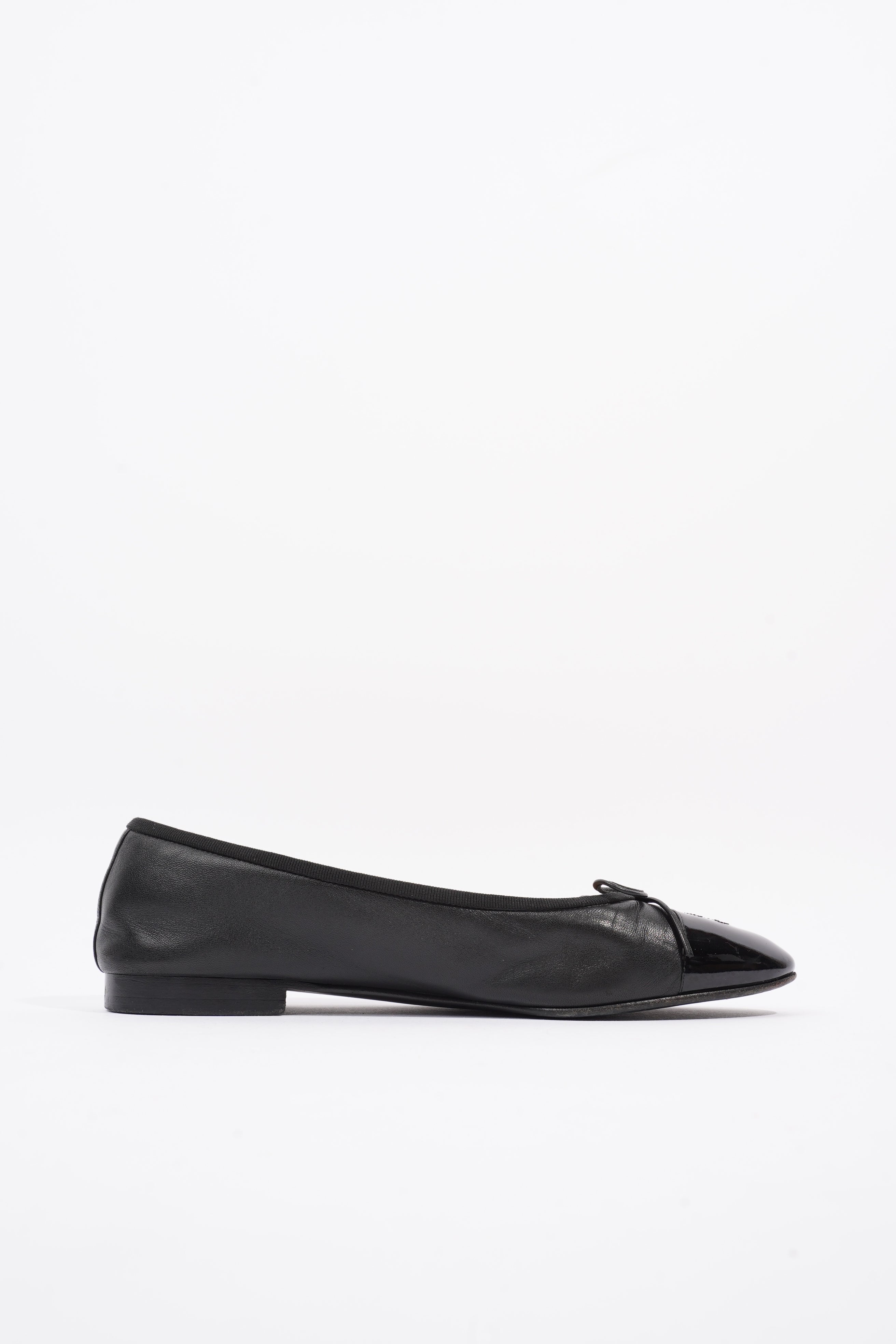 Chanel Ballet Pump Black Leather EU 41.5 UK 8.5