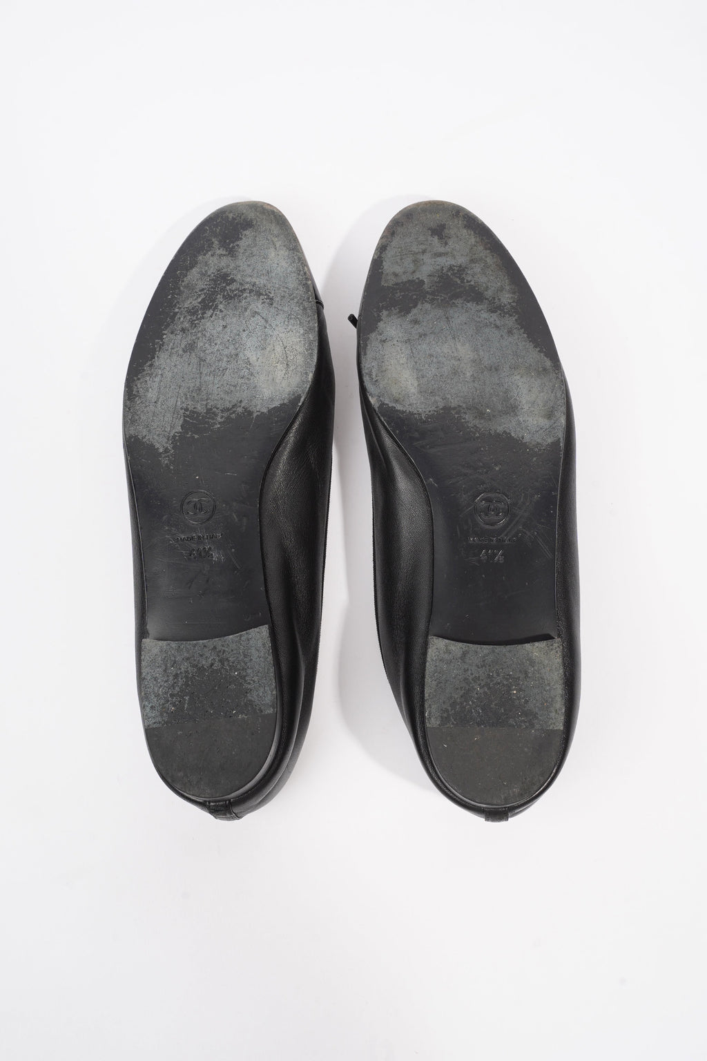 Chanel Ballet Pump Black Leather EU 41.5 UK 8.5