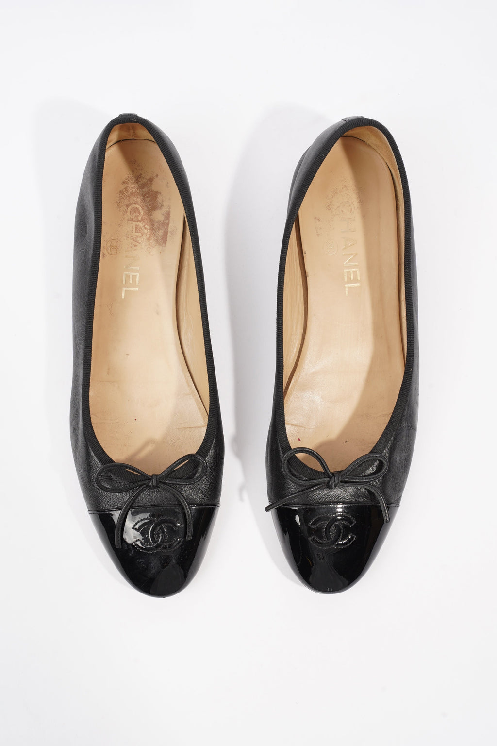 Chanel Ballet Pump Black Leather EU 41.5 UK 8.5