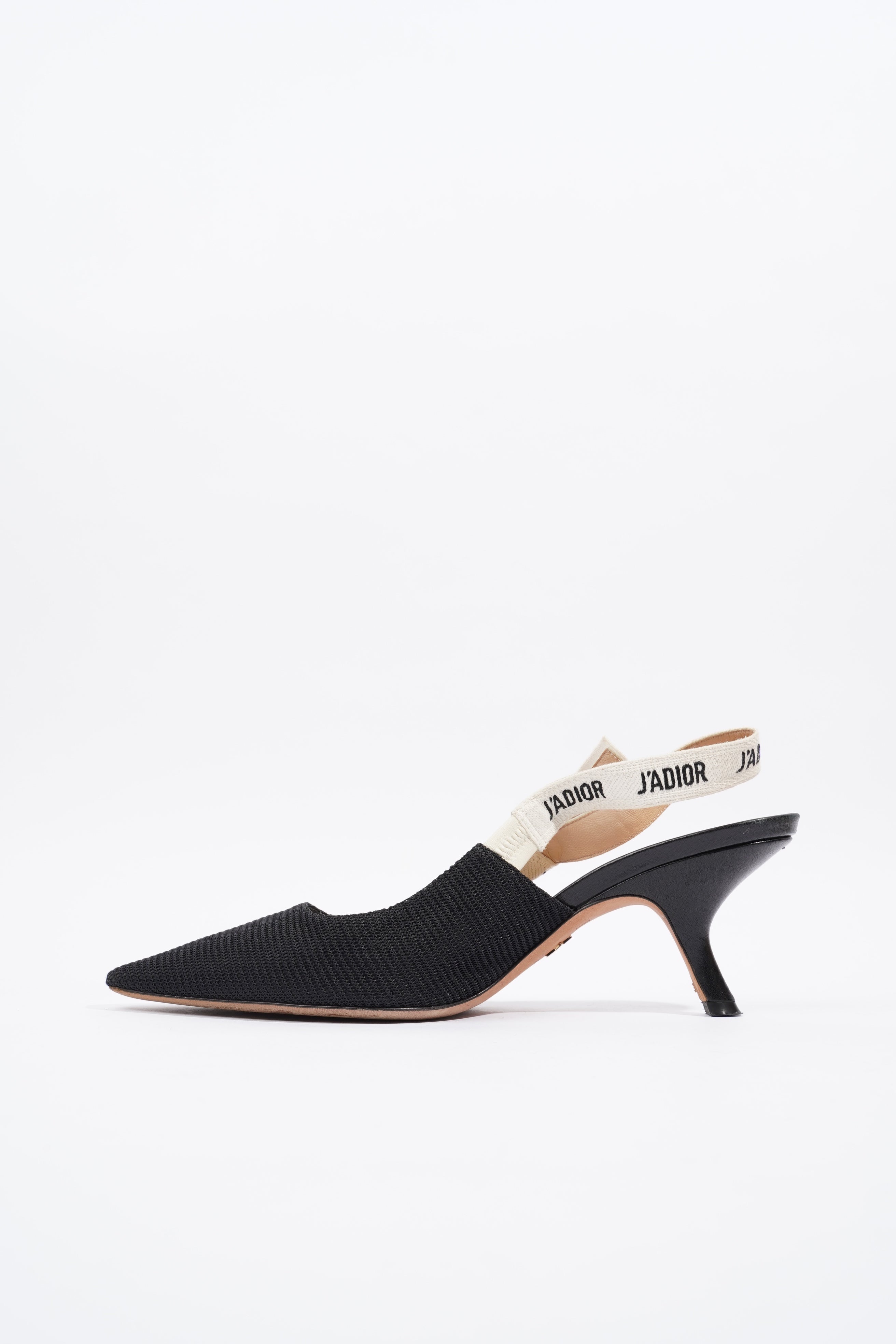 Christian Dior J'adior Sling Back Pump 70 Black Technical Fabric EU 41 UK 8
