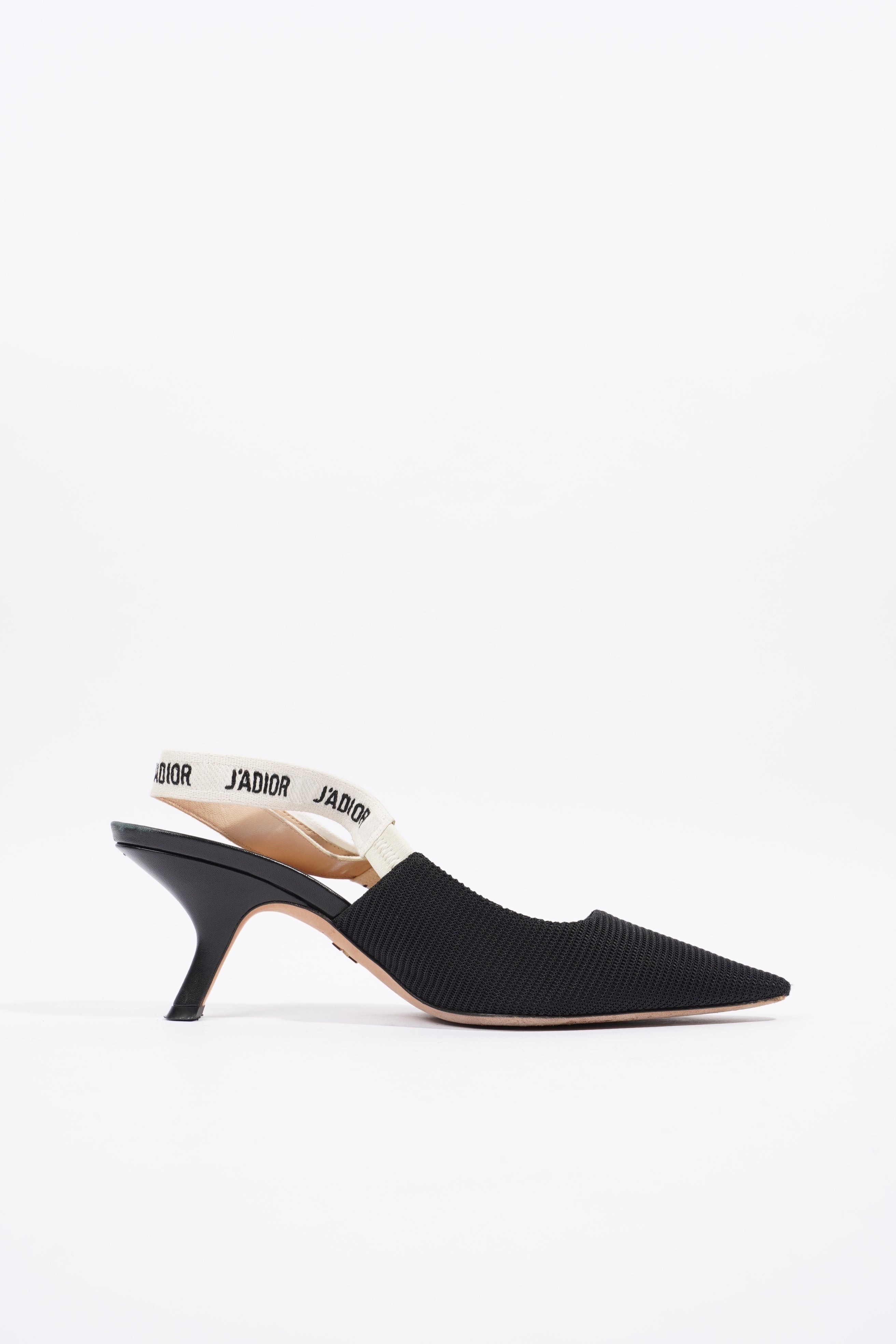 Christian Dior J'adior Sling Back Pump 70 Black Technical Fabric EU 41 UK 8