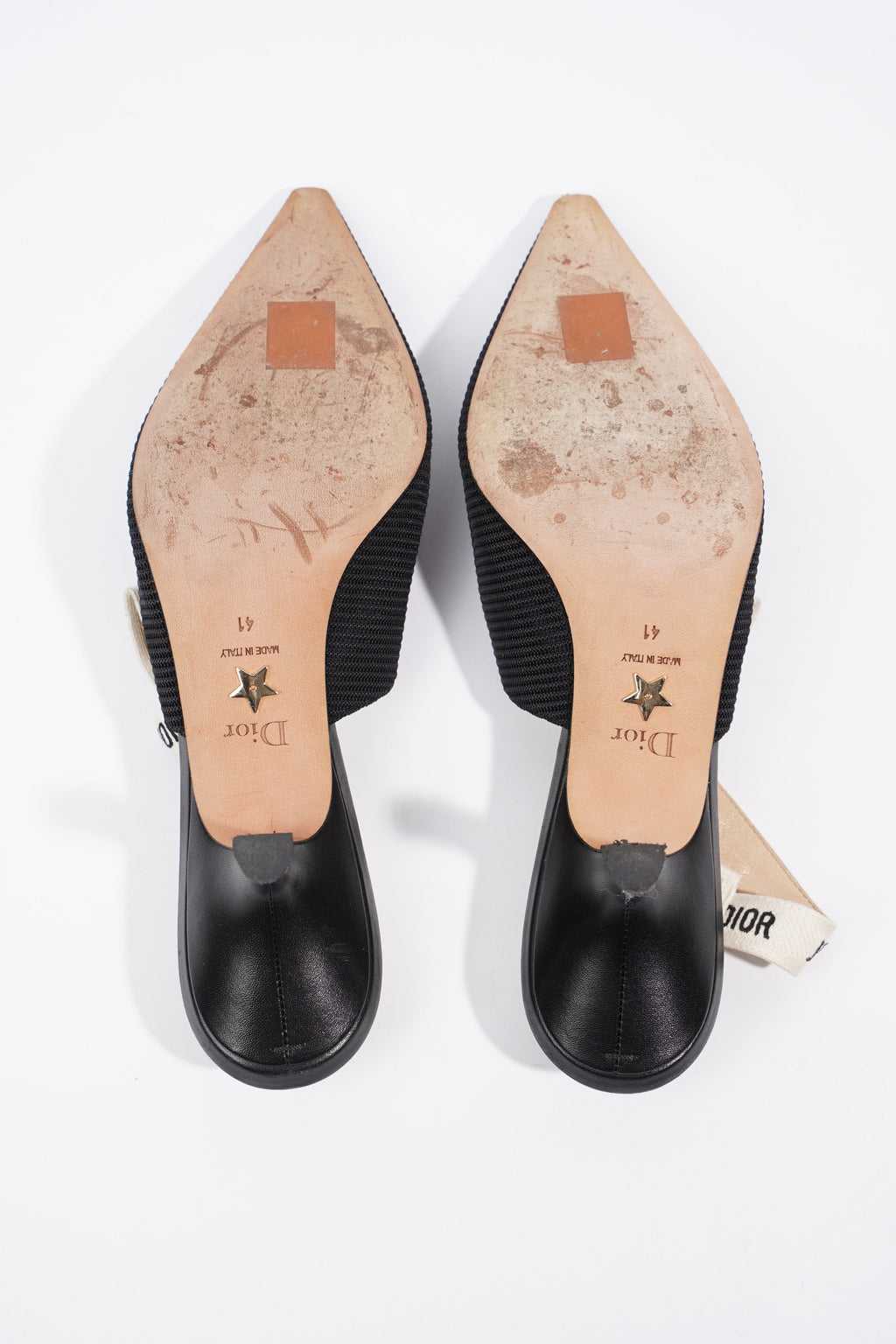 Christian Dior J'adior Sling Back Pump 70 Black Technical Fabric EU 41 UK 8