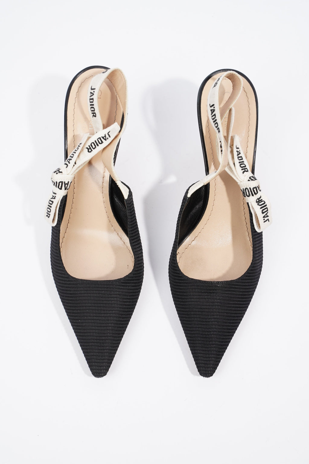 Christian Dior J'adior Sling Back Pump 70 Black Technical Fabric EU 41 UK 8