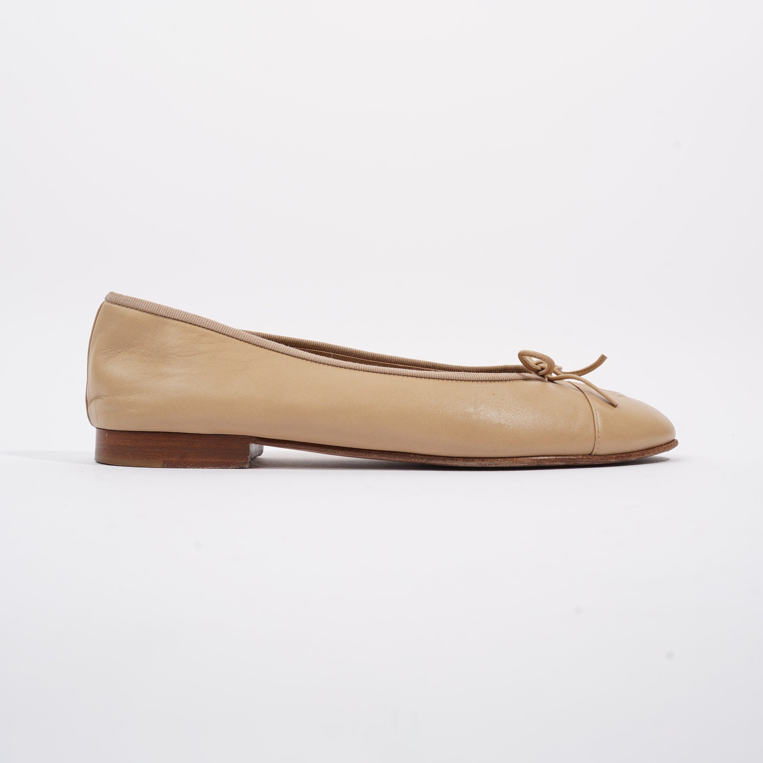 Chanel Ballet Pump Nude Leather EU 41.5 UK 8.5