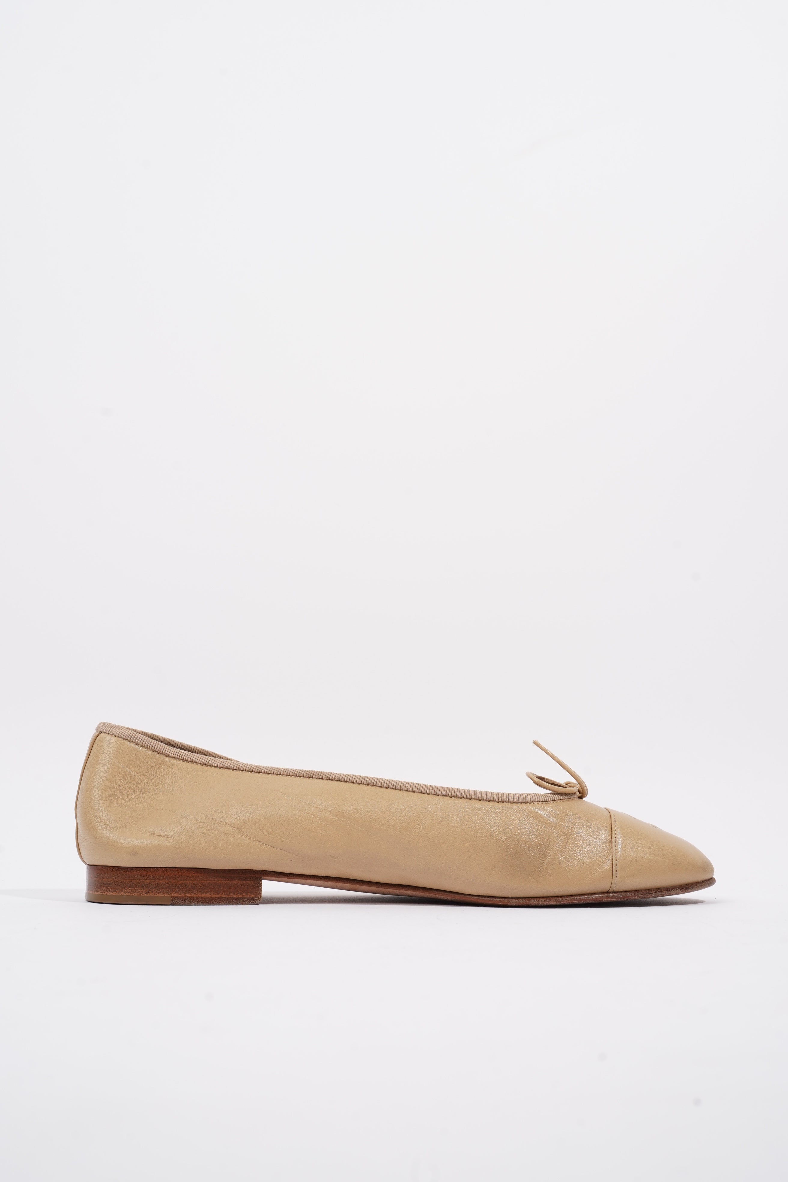Chanel Ballet Pump Nude Leather EU 41.5 UK 8.5