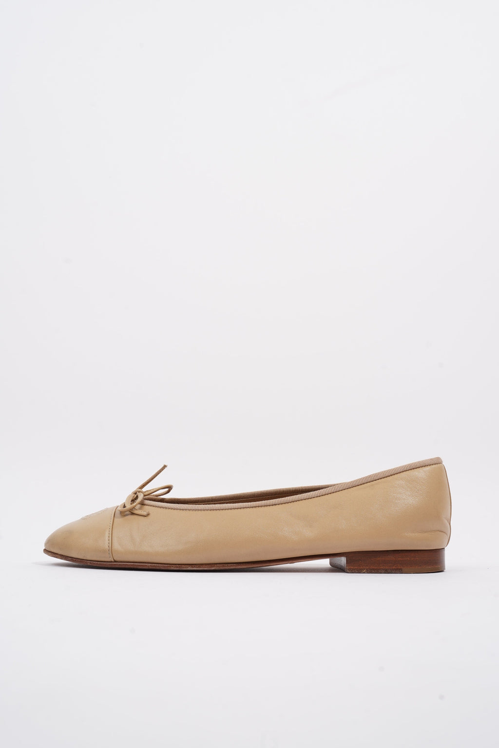 Chanel Ballet Pump Nude Leather EU 41.5 UK 8.5