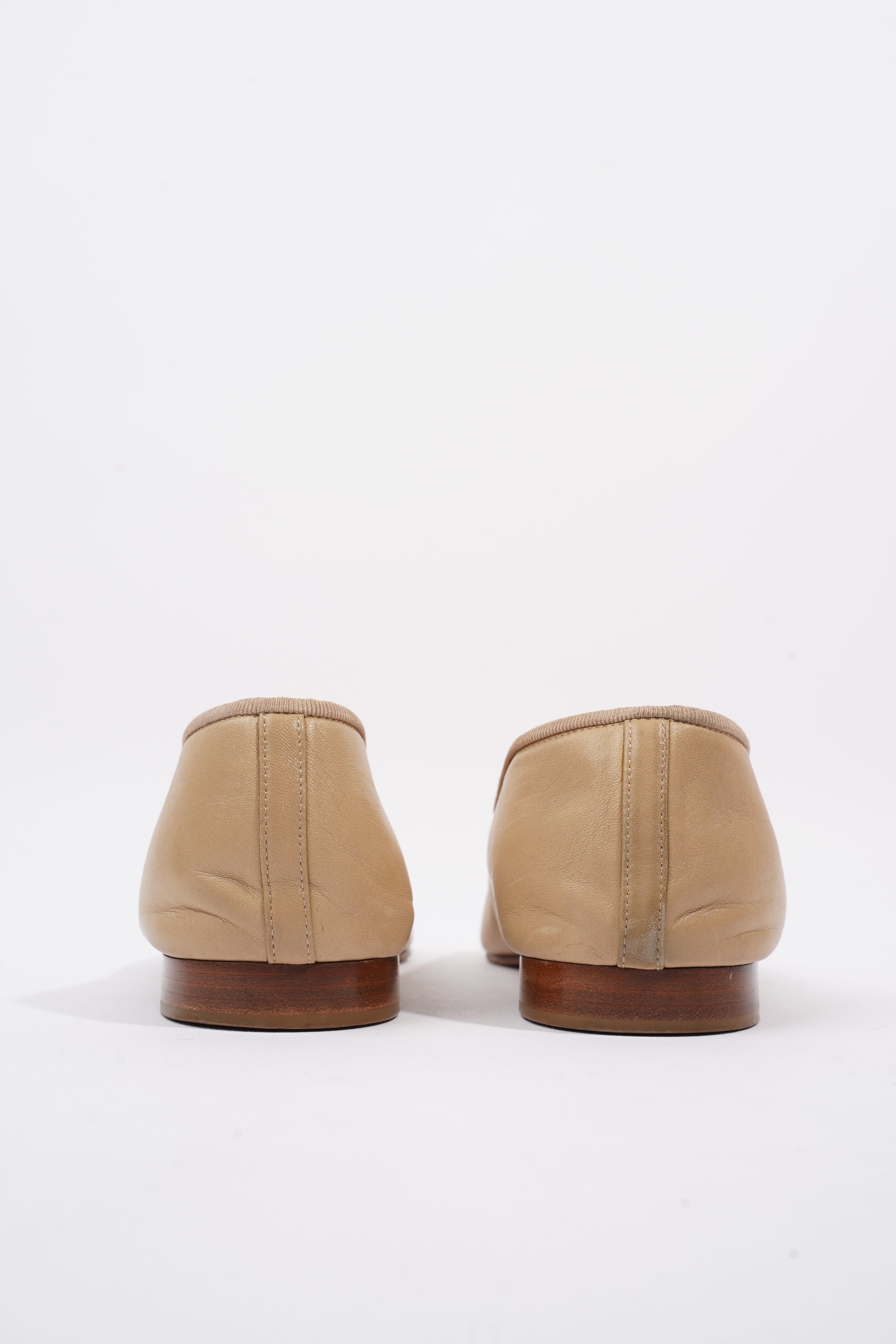 Chanel Ballet Pump Nude Leather EU 41.5 UK 8.5