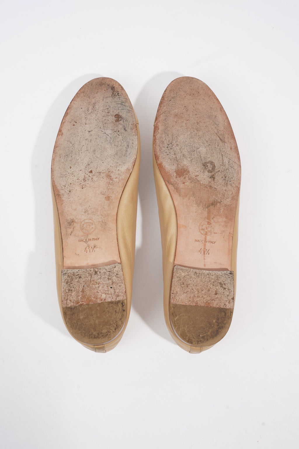 Chanel Ballet Pump Nude Leather EU 41.5 UK 8.5