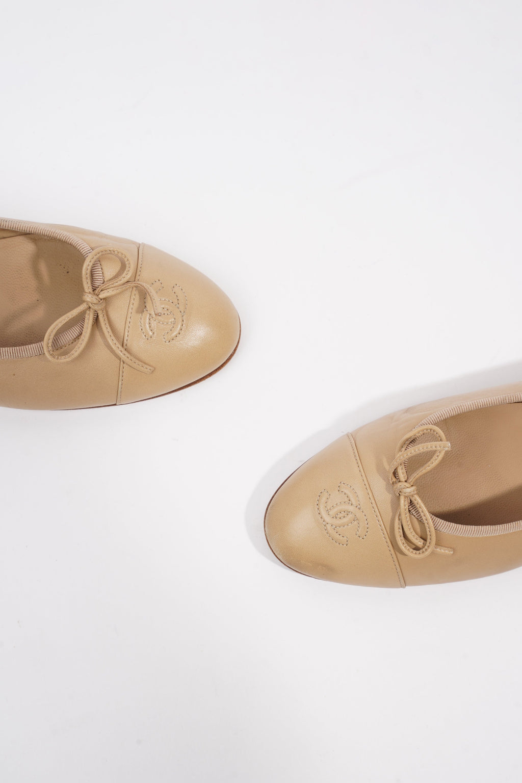 Chanel Ballet Pump Nude Leather EU 41.5 UK 8.5