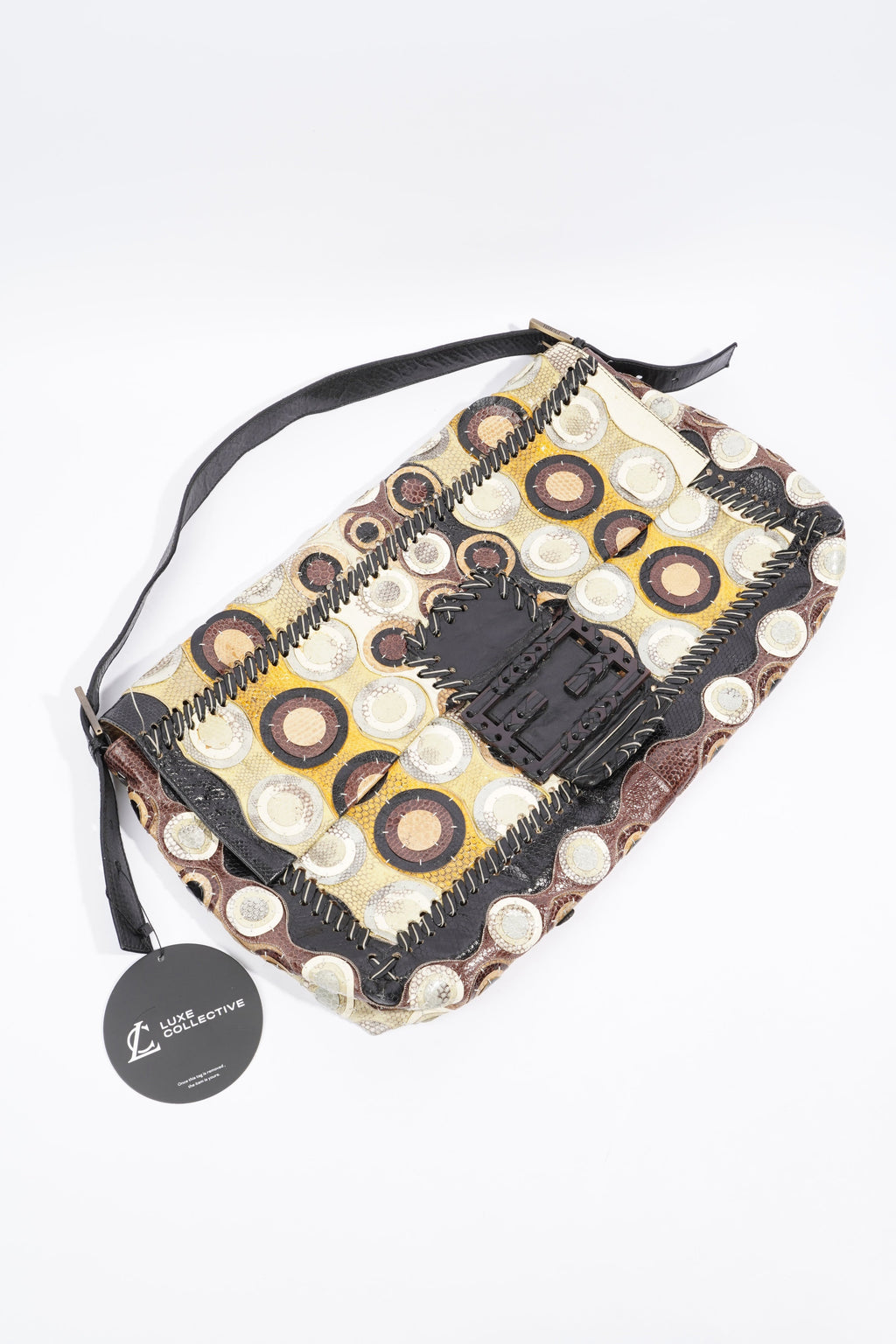 Fendi Maxi Baguette Bag Multicolour Python Large