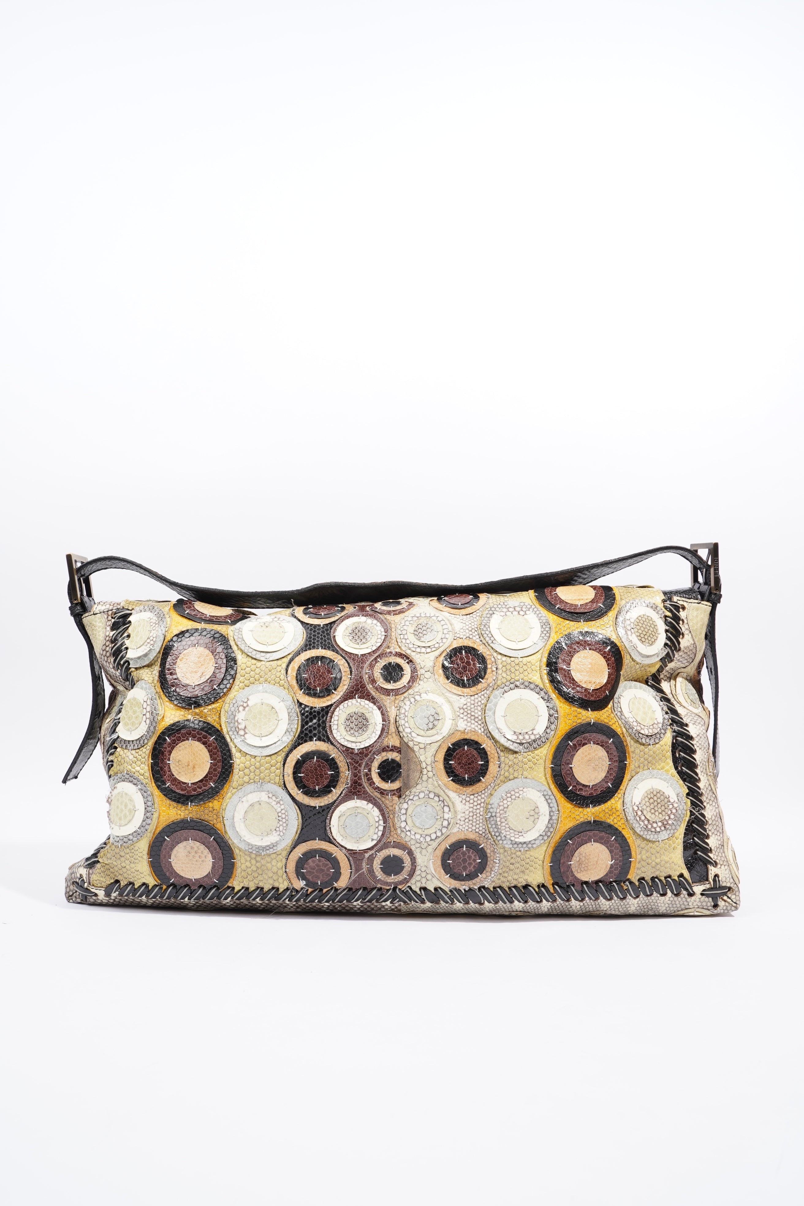 Fendi Maxi Baguette Bag Multicolour Python Large