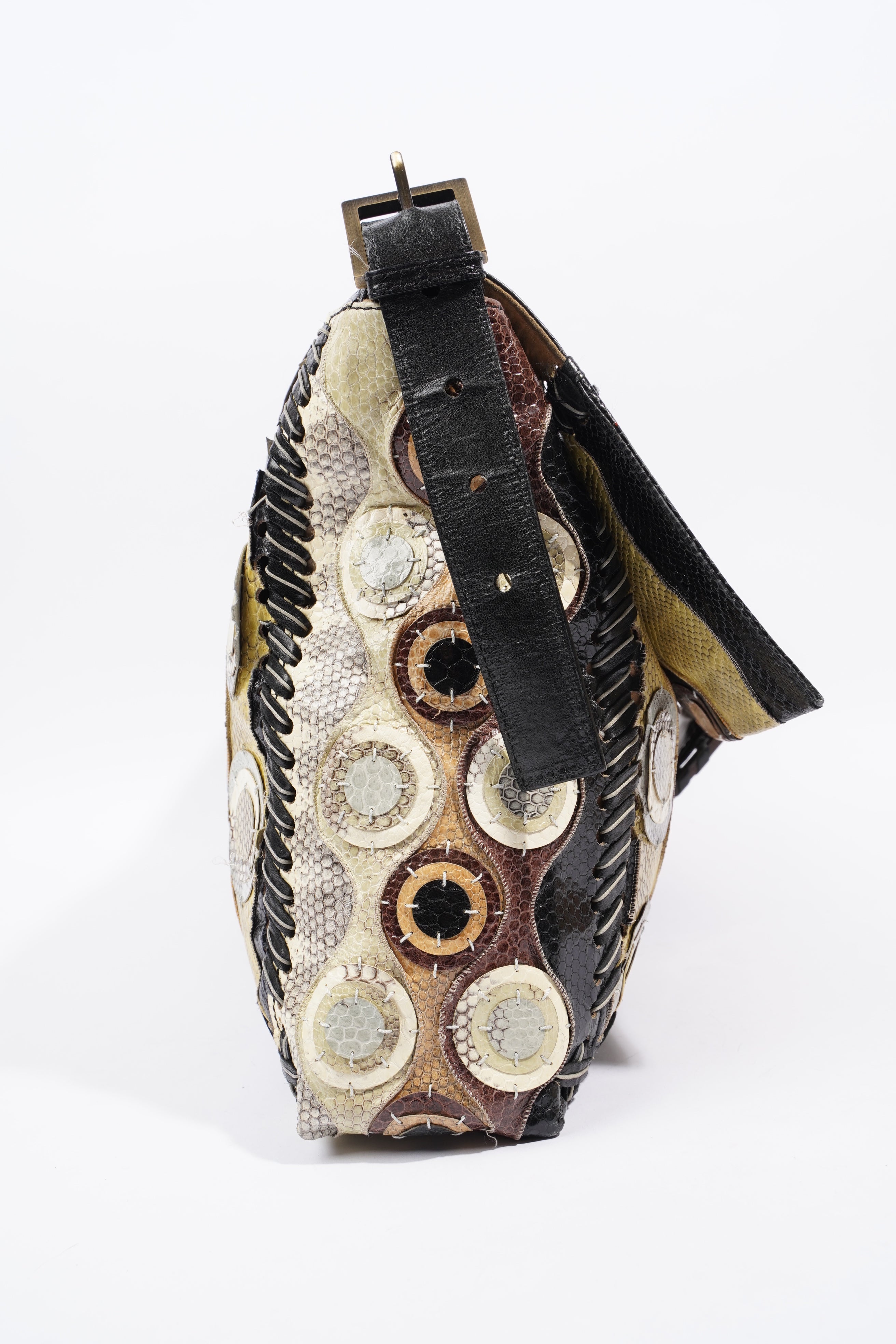 Fendi Maxi Baguette Bag Multicolour Python Large