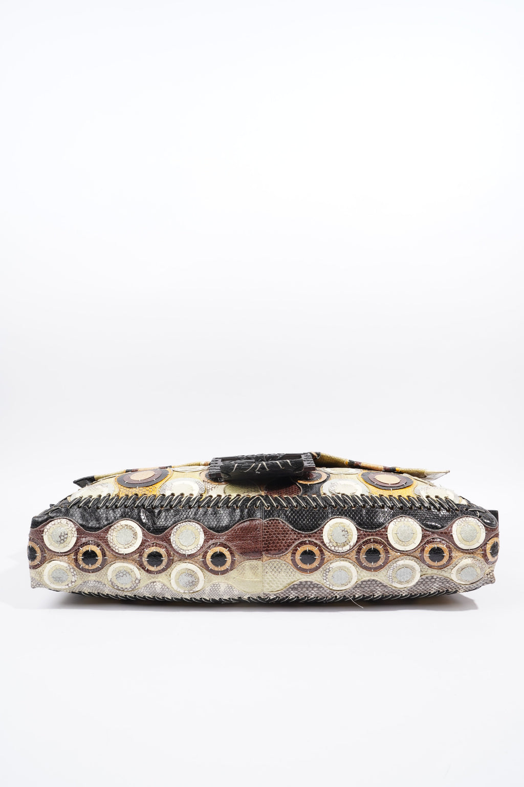 Fendi Maxi Baguette Bag Multicolour Python Large