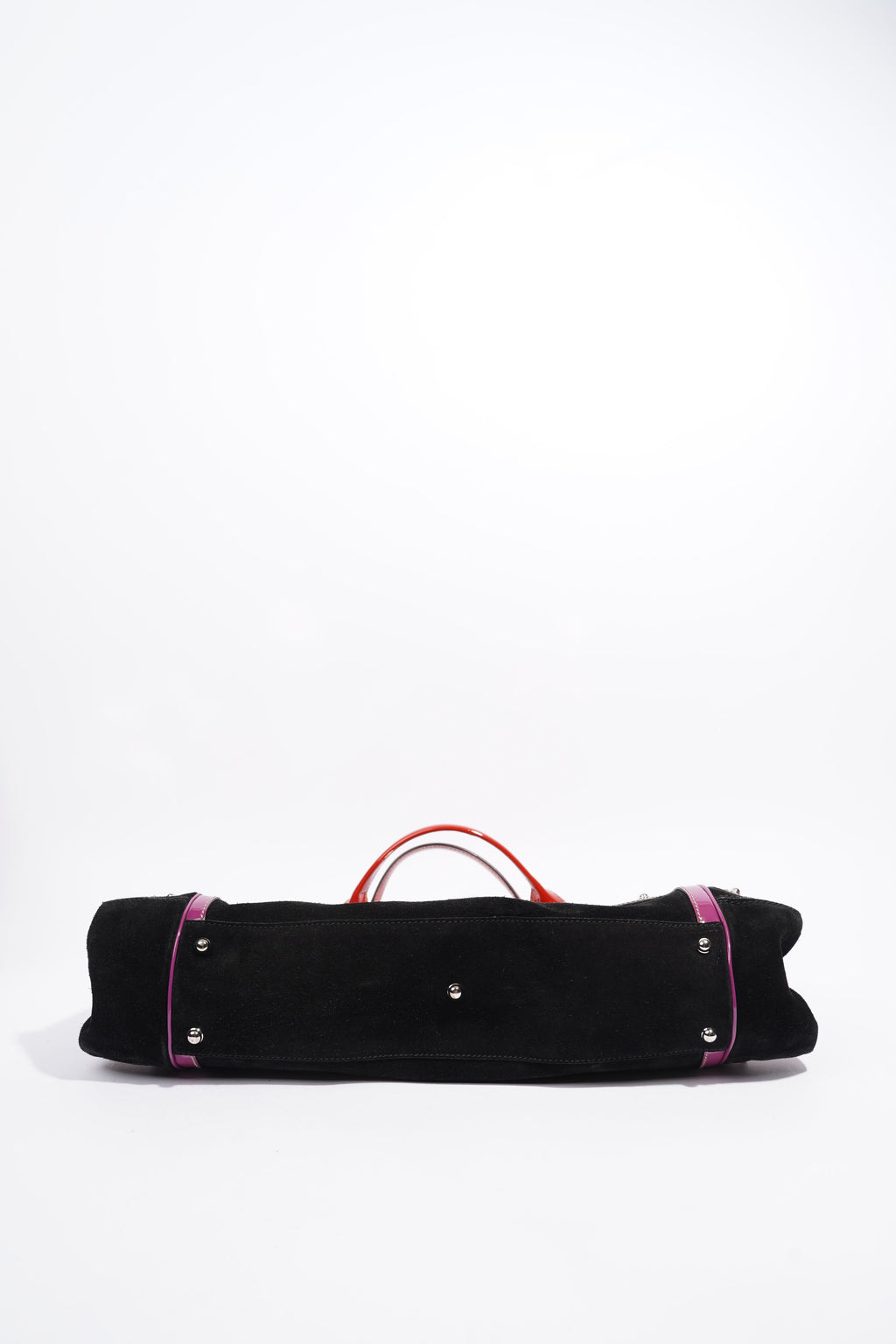 Gucci Race Tote Black / Purple / Red Suede Medium