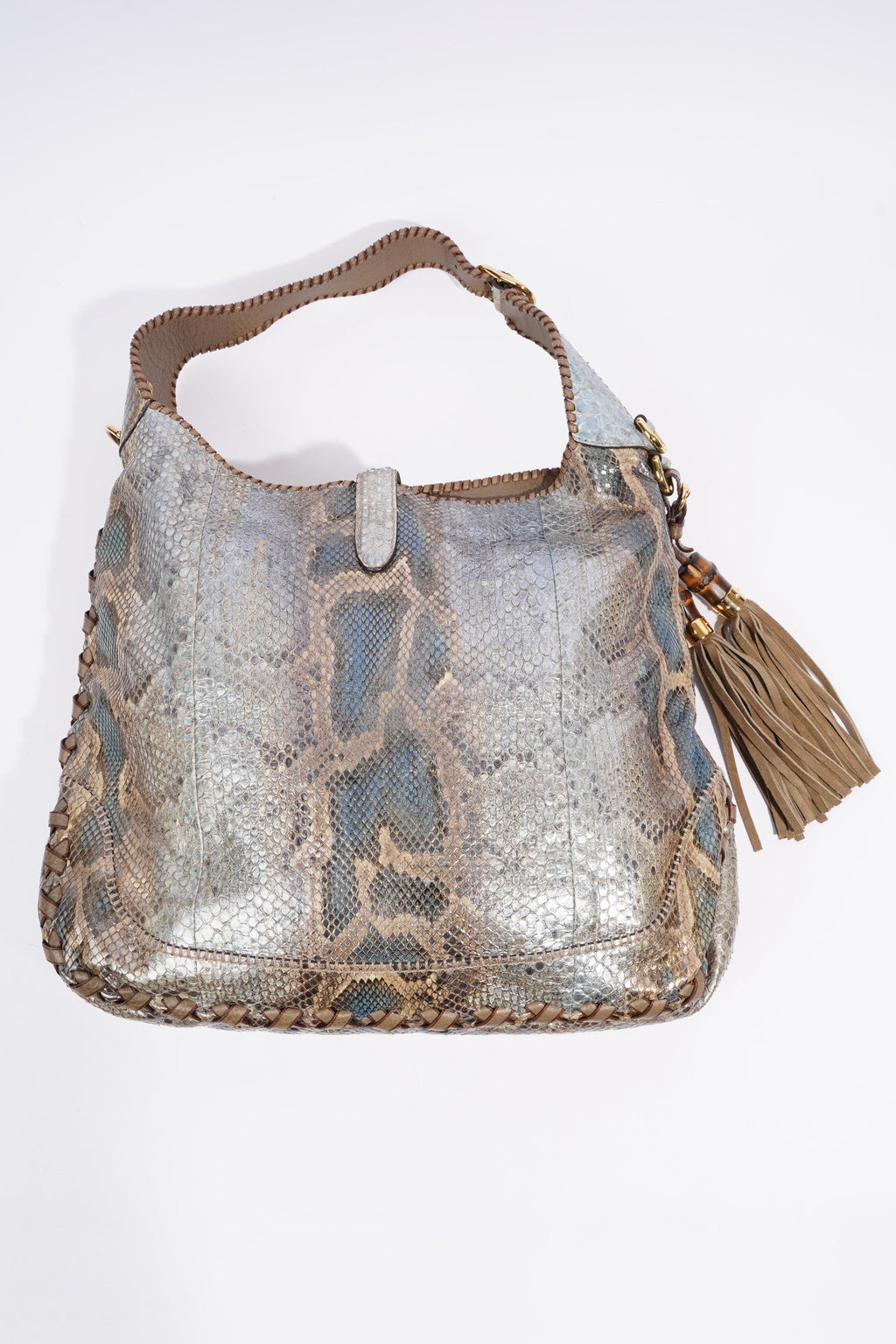 Gucci Jackie Tote Grey Python