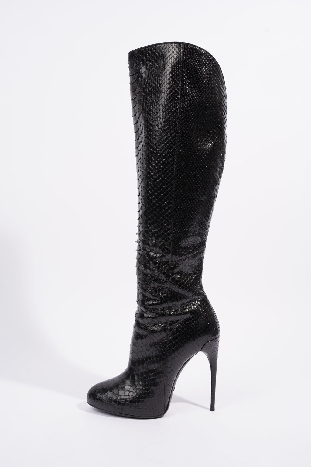 Gucci High Heel Boot 120 Black Python EU 38 UK 5