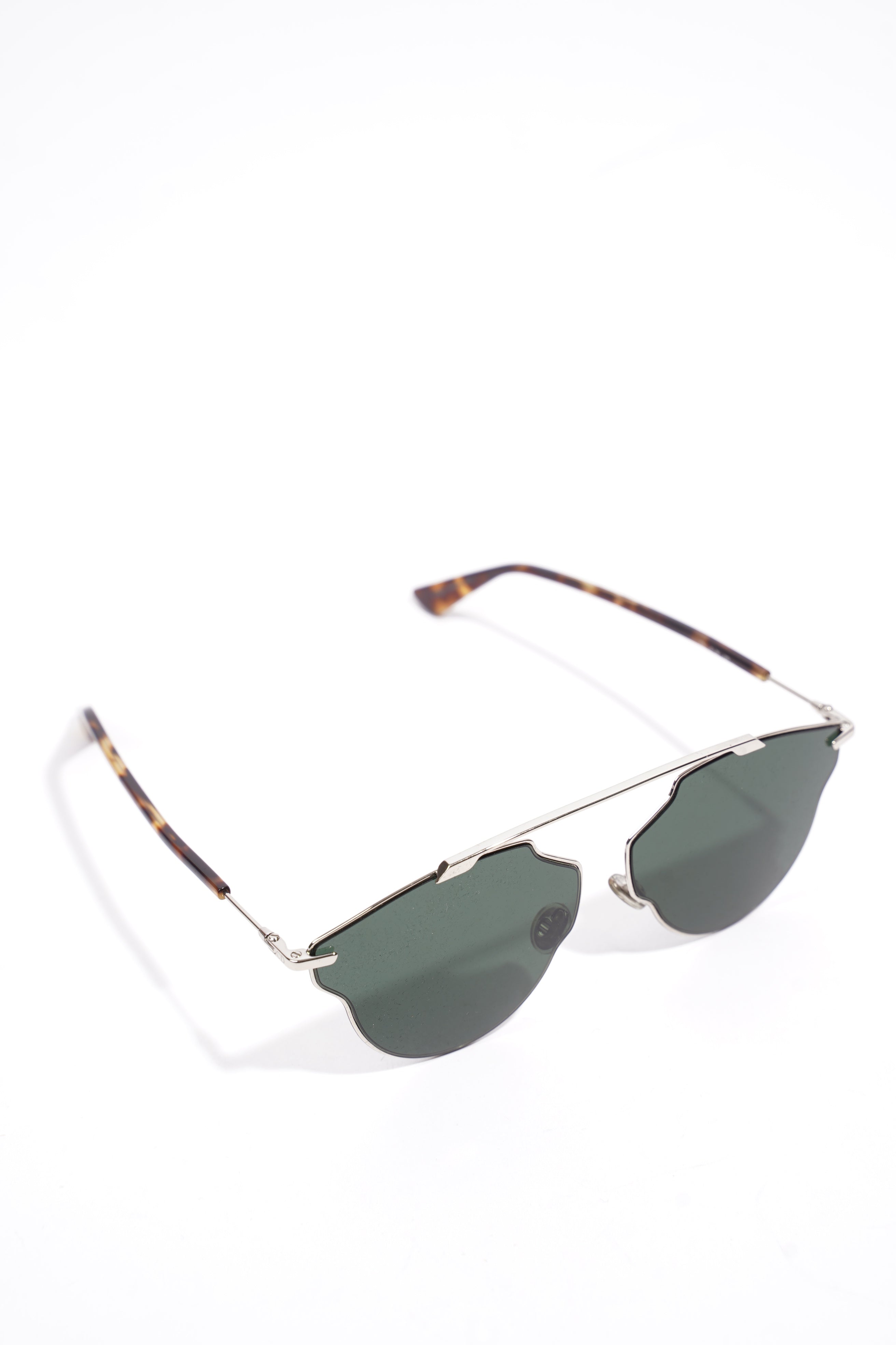 Christian Dior 3&GQT Sunglasses Leopard Print / Silver Base Metal 145mm