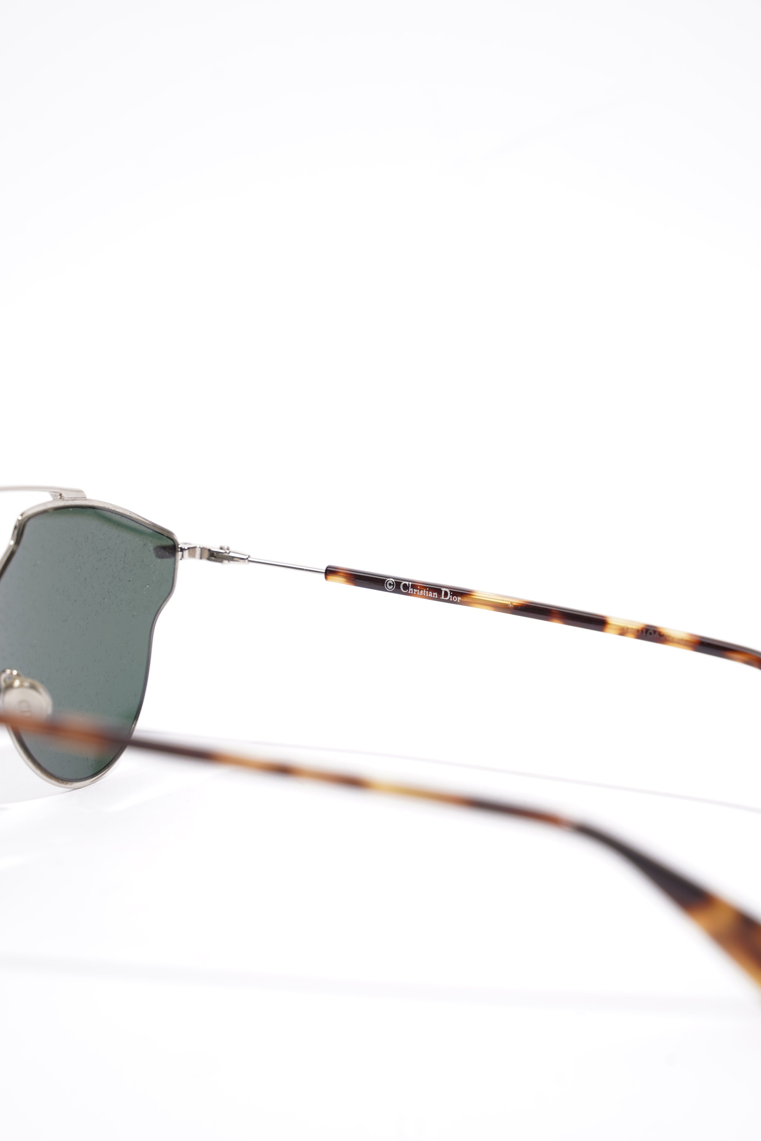 Christian Dior 3&GQT Sunglasses Leopard Print / Silver Base Metal 145mm
