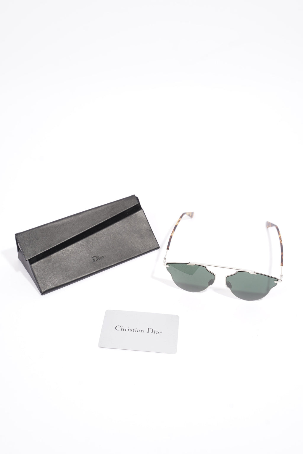 Christian Dior 3&GQT Sunglasses Leopard Print / Silver Base Metal 145mm