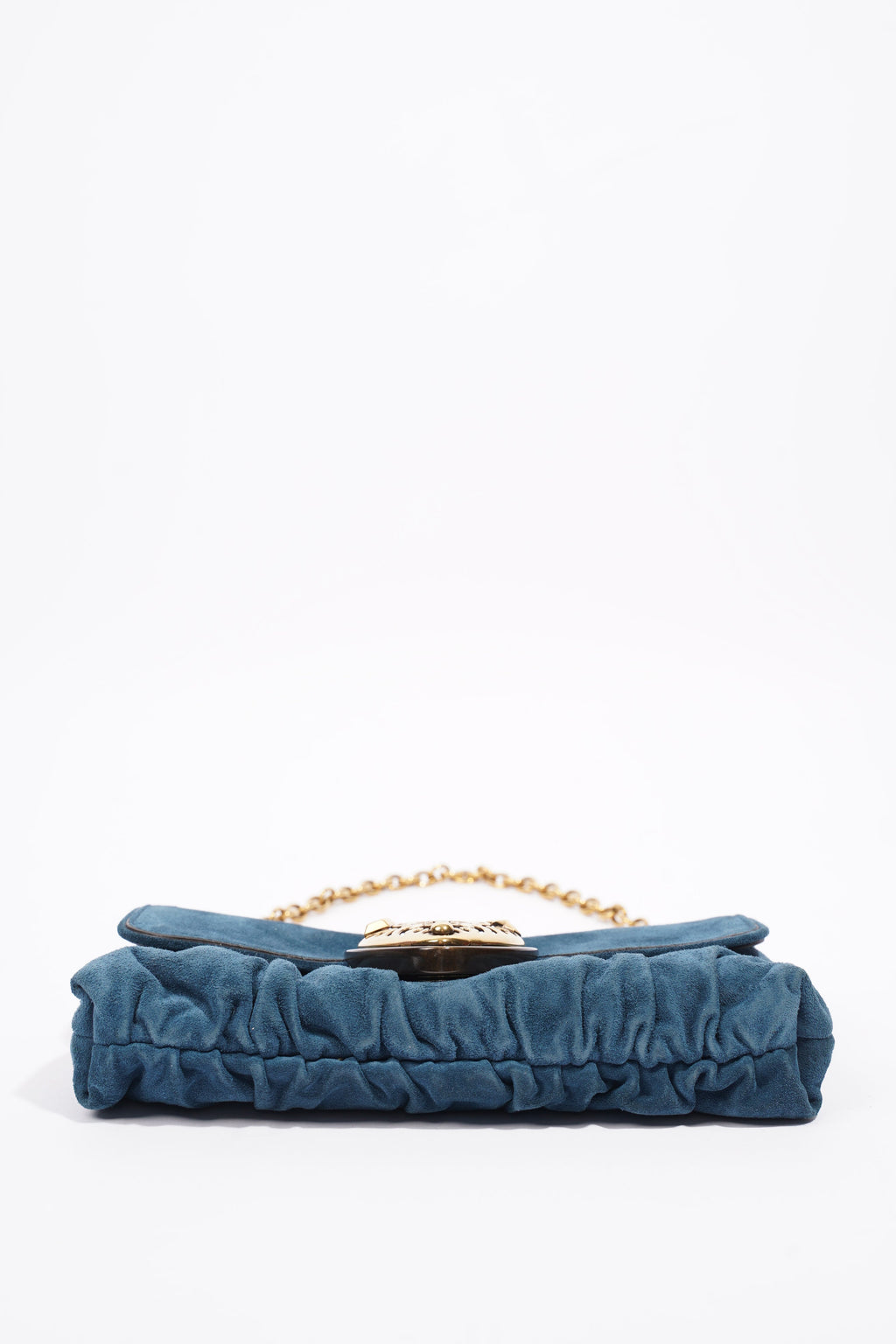 Gucci Clutch Bag Blue Suede