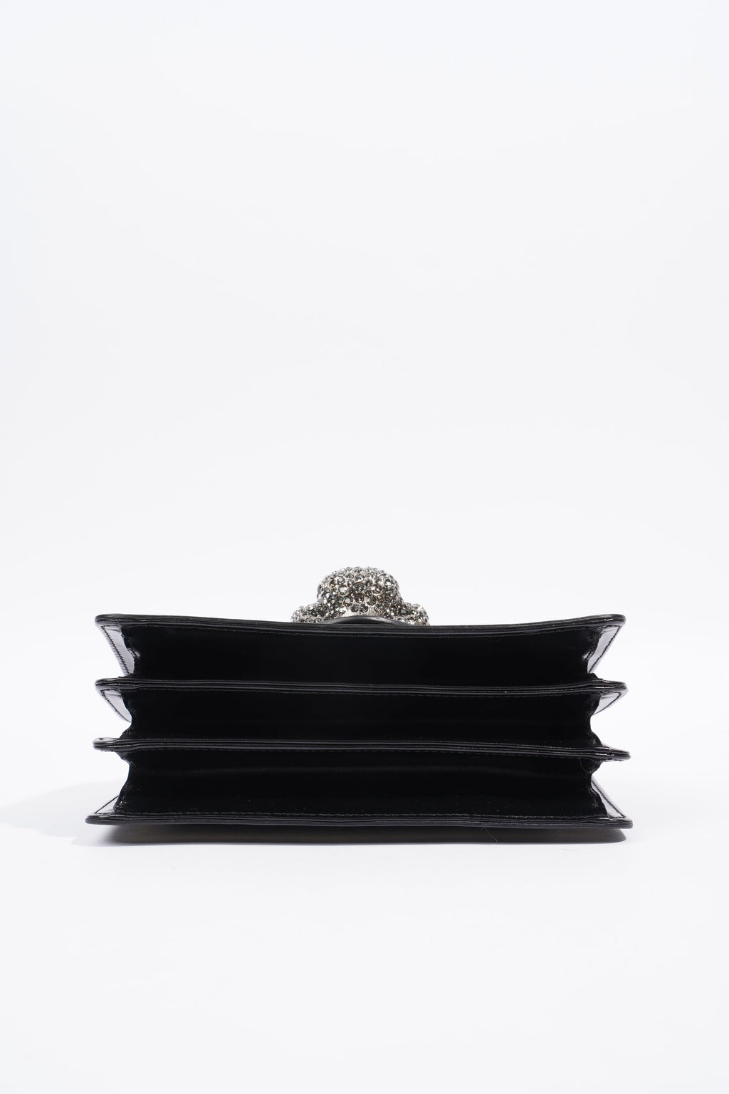Gucci Tiger Mini Bamboo Bag Black / Gold Leather