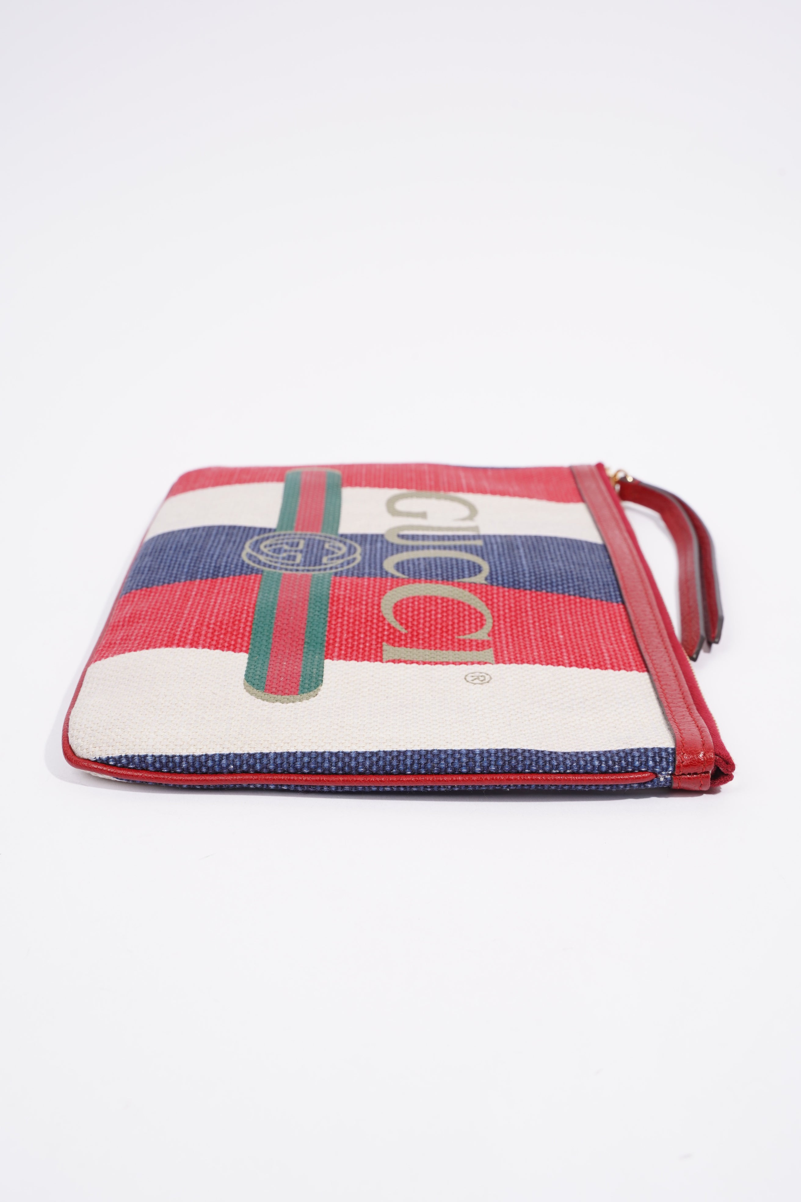 Gucci Clutch Red / White / Blue Canvas