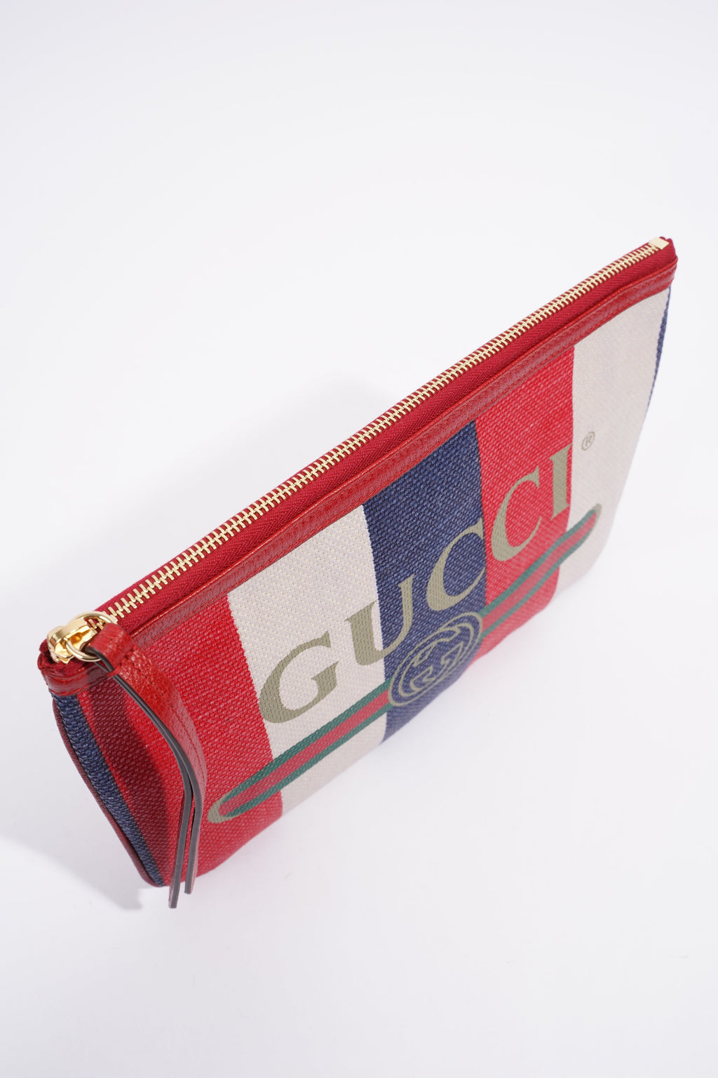 Gucci Clutch Red / White / Blue Canvas