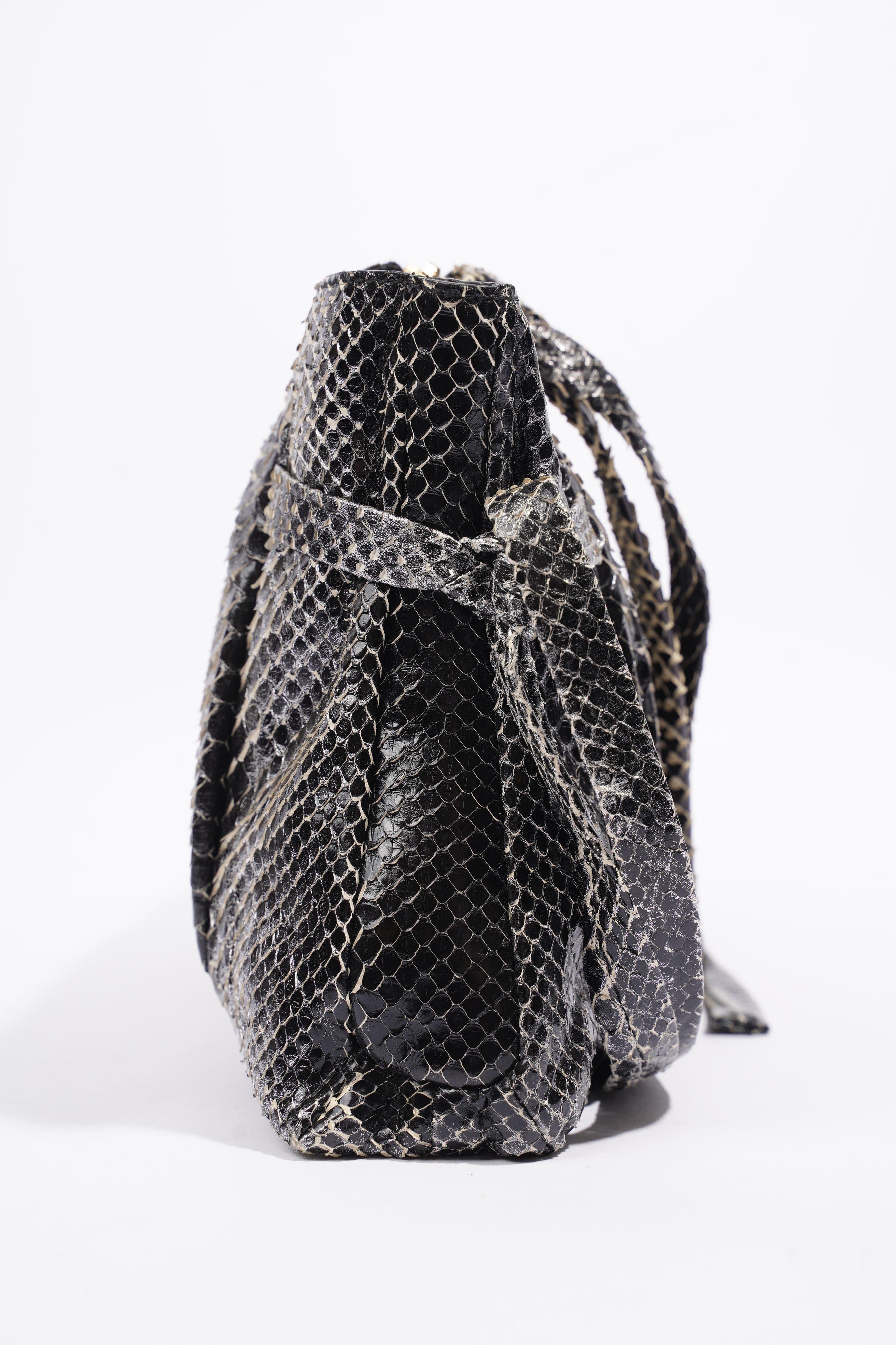 Gucci Hysteria Clutch Bag Black Python