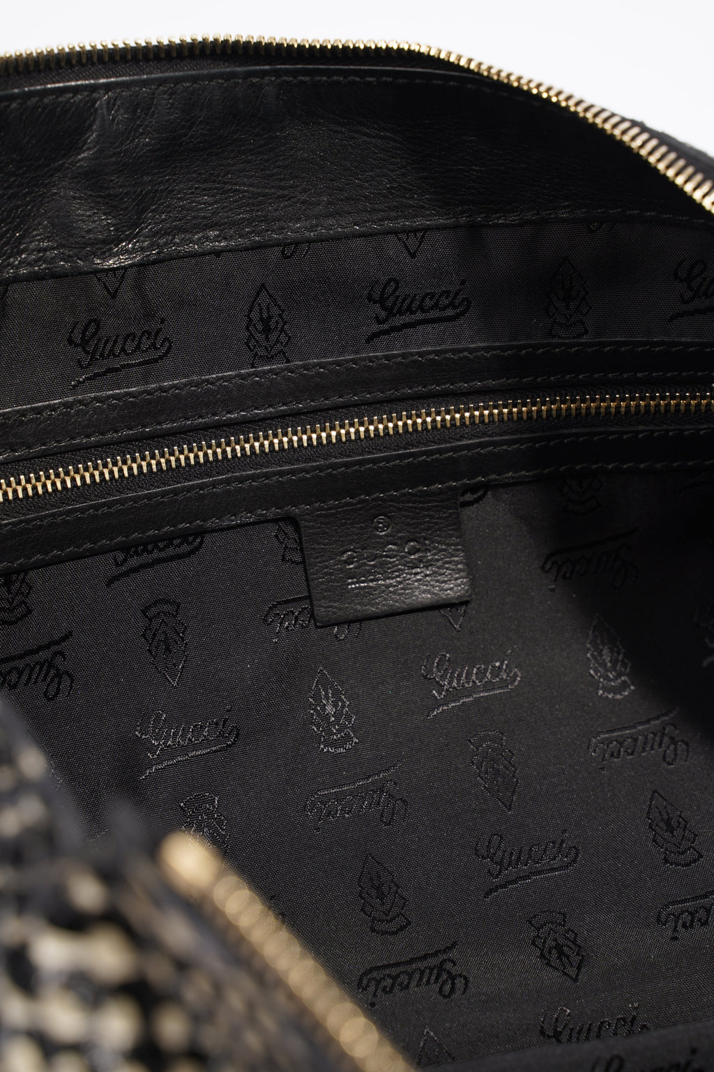 Gucci Hysteria Clutch Bag Black Python