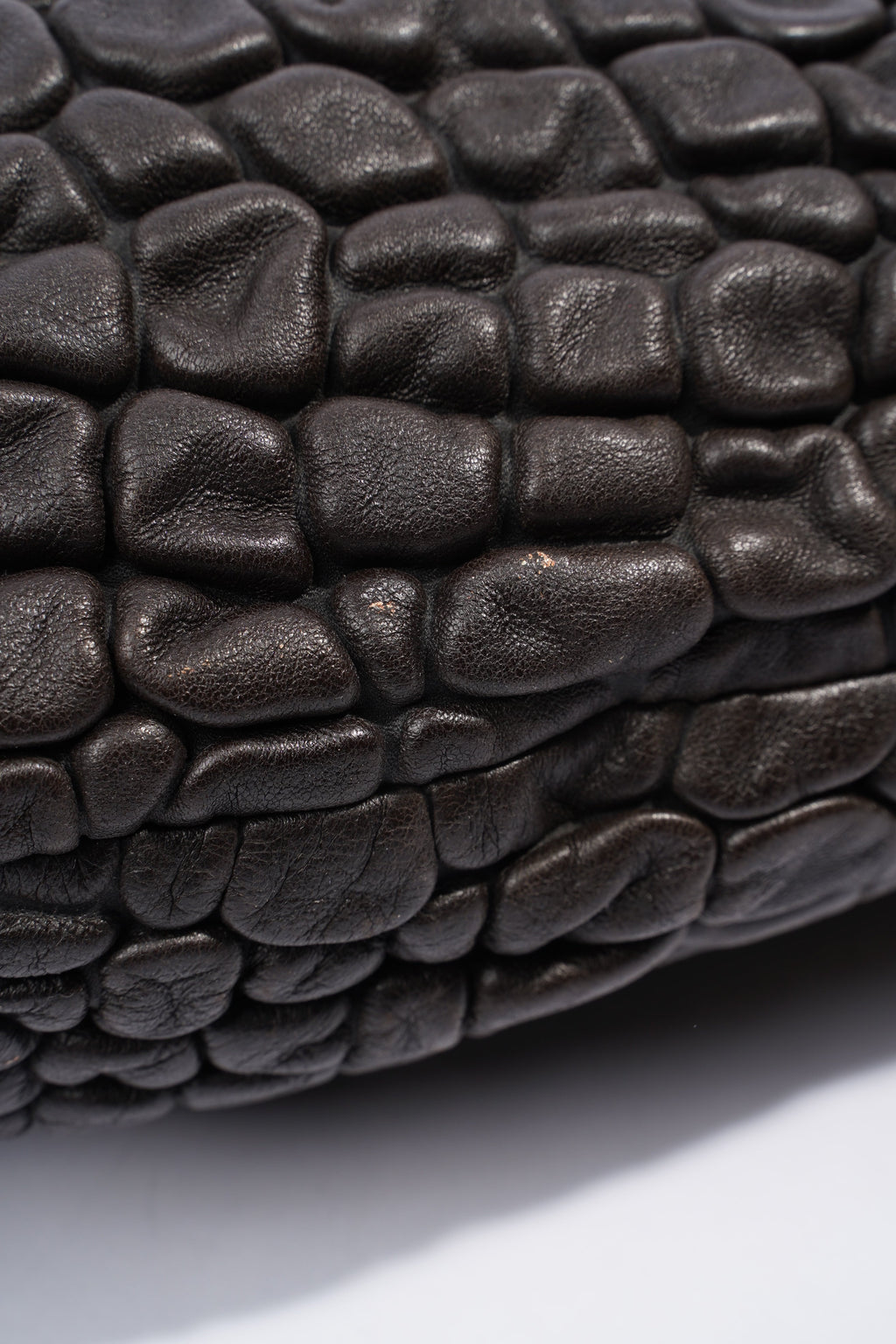 Fendi Padded Chef Tote Brown Leather