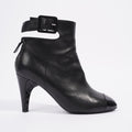 Chanel Patent Toe Ankle Boot 80 Black Leather EU 38 UK 5