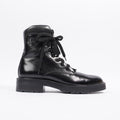 Saint Laurent William Double Laced Combat Boot Black Leather EU 38 UK 5