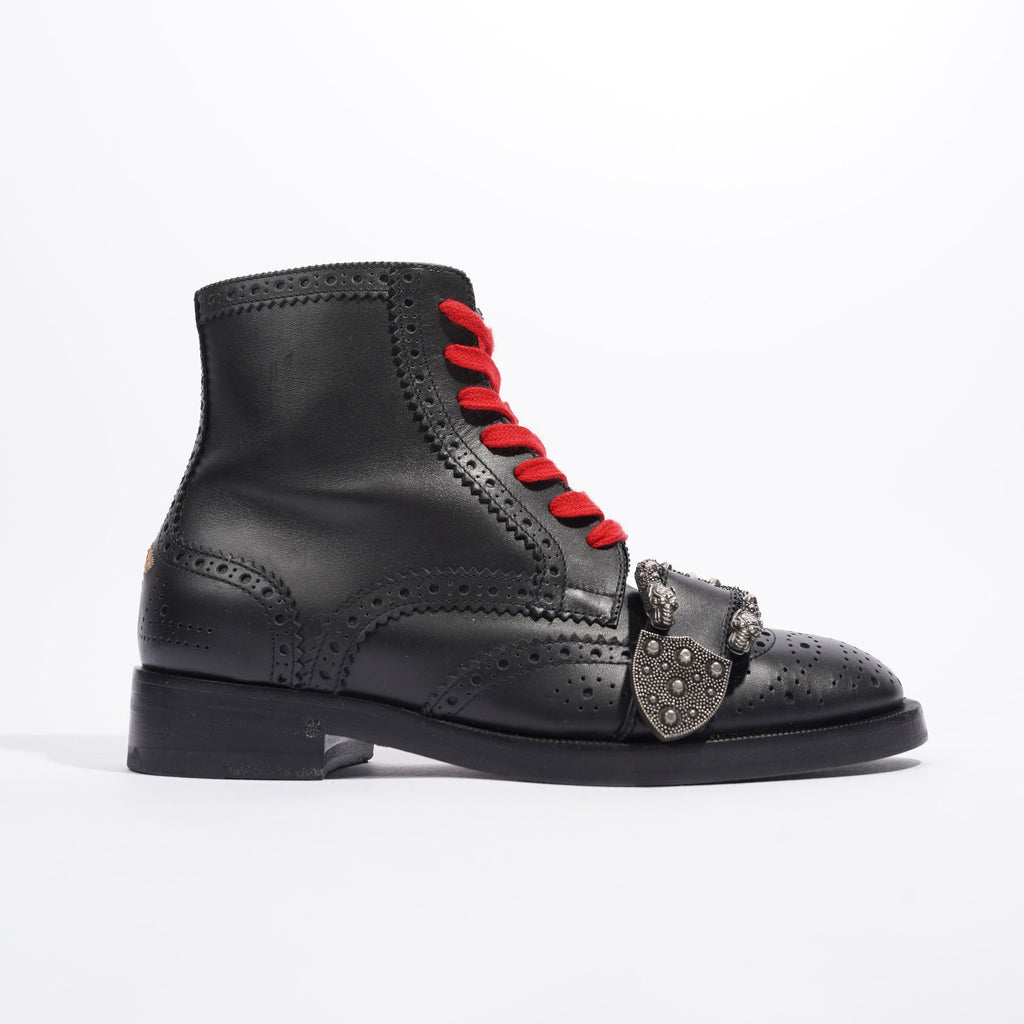 Gucci Queercore Ankle Boots Black Leather EU 36 UK 3