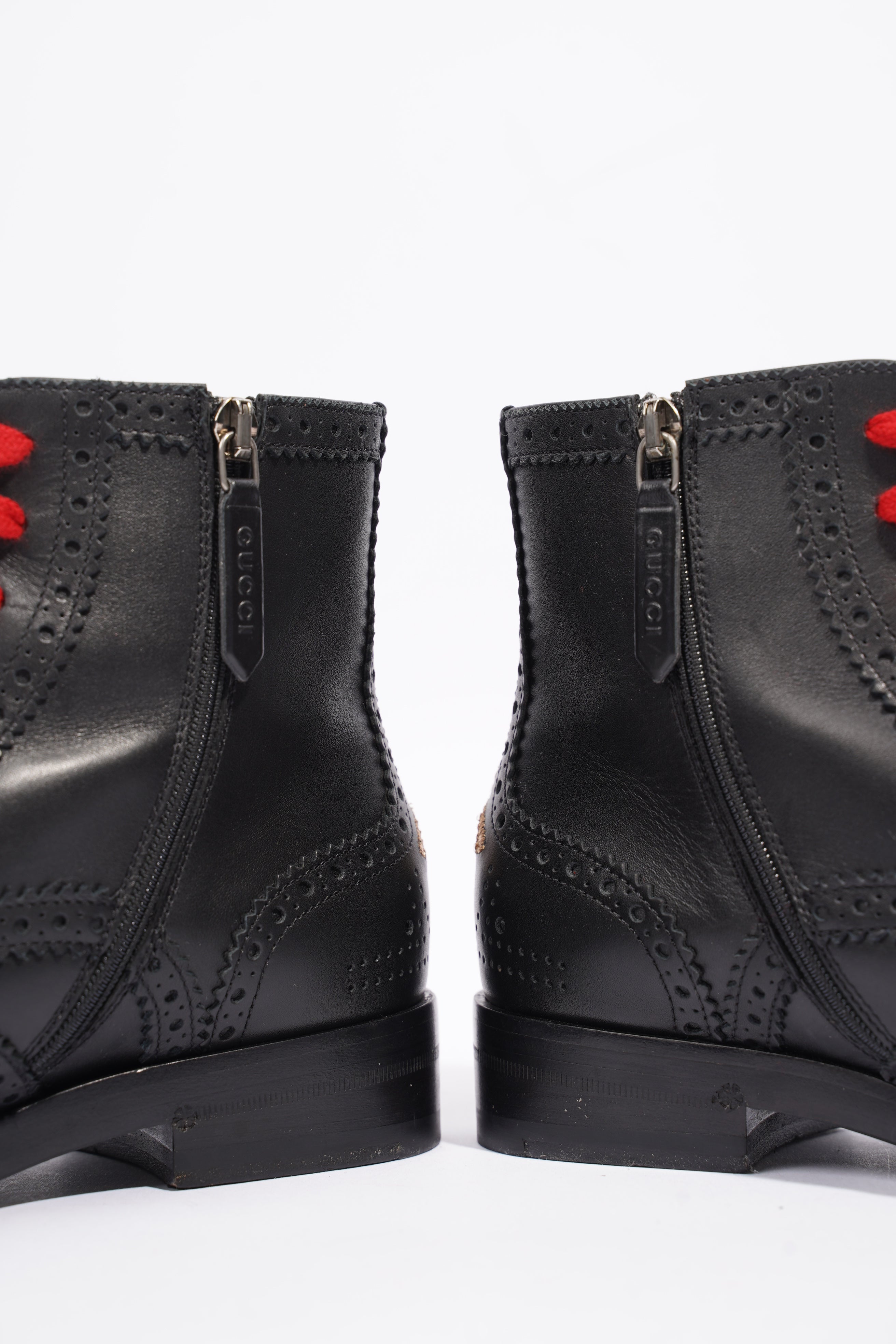 Gucci Queercore Ankle Boots Black Leather EU 36 UK 3
