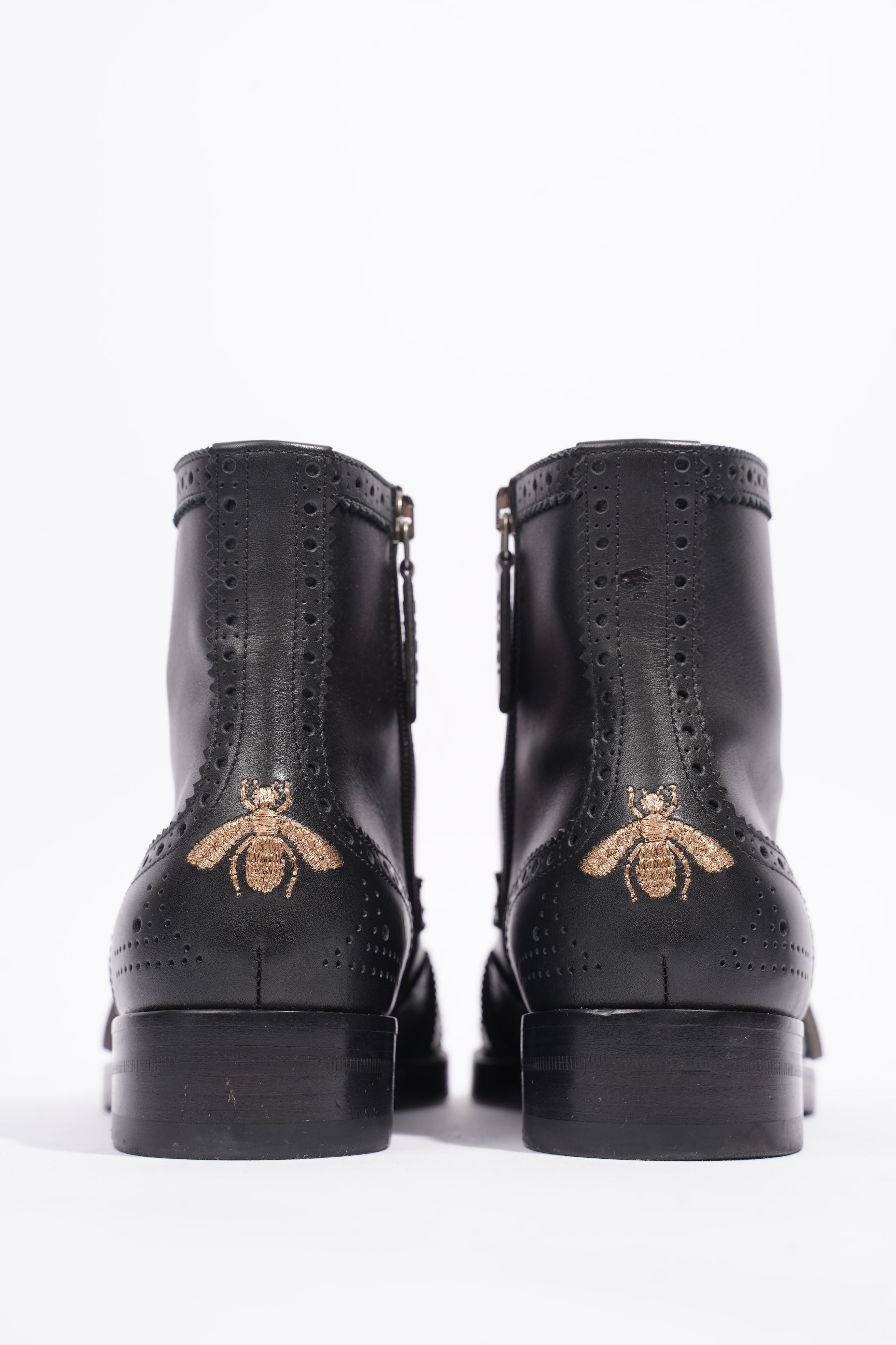 Gucci Queercore Ankle Boots Black Leather EU 36 UK 3