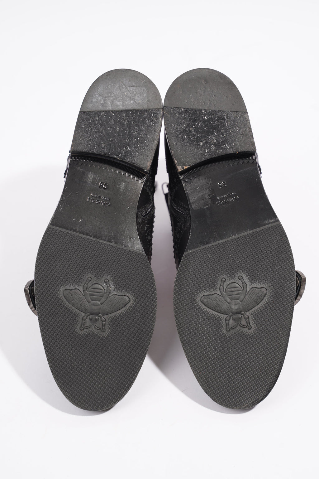 Gucci Queercore Ankle Boots Black Leather EU 36 UK 3