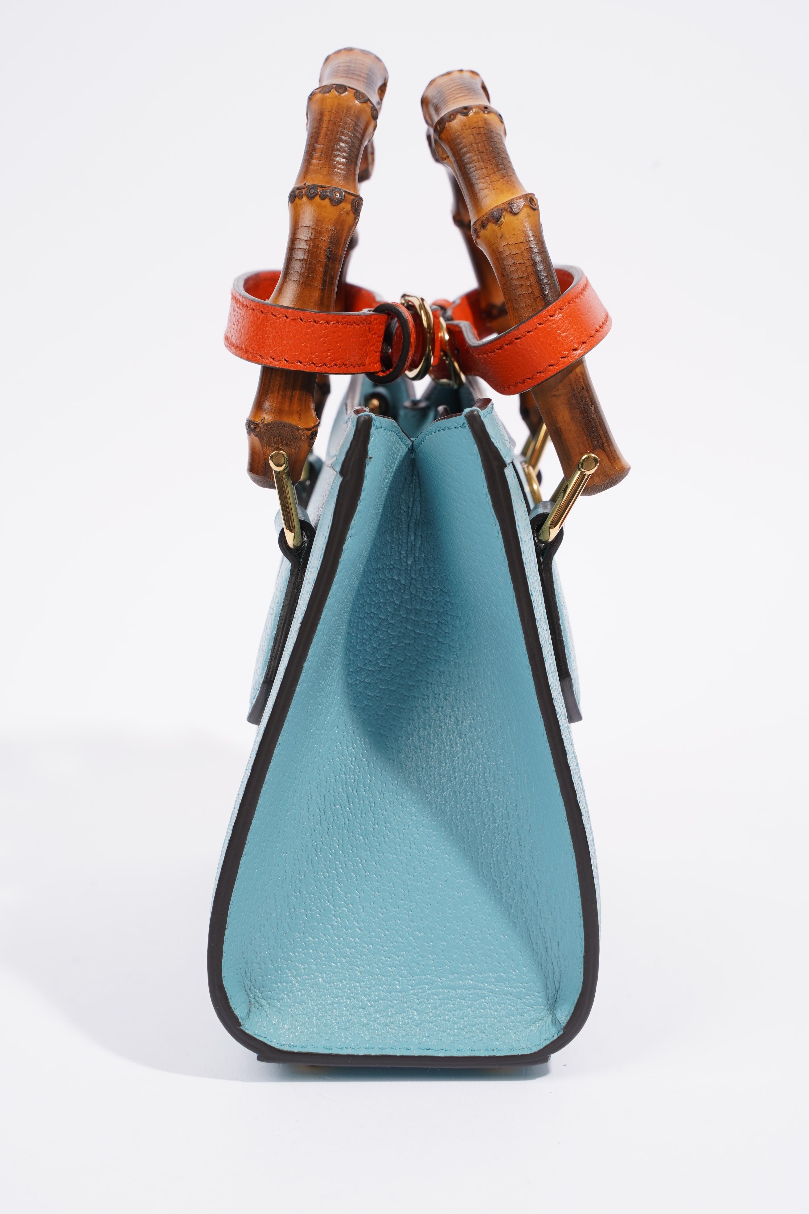 Gucci Diana Mini Tote Bag Baby Blue Leather