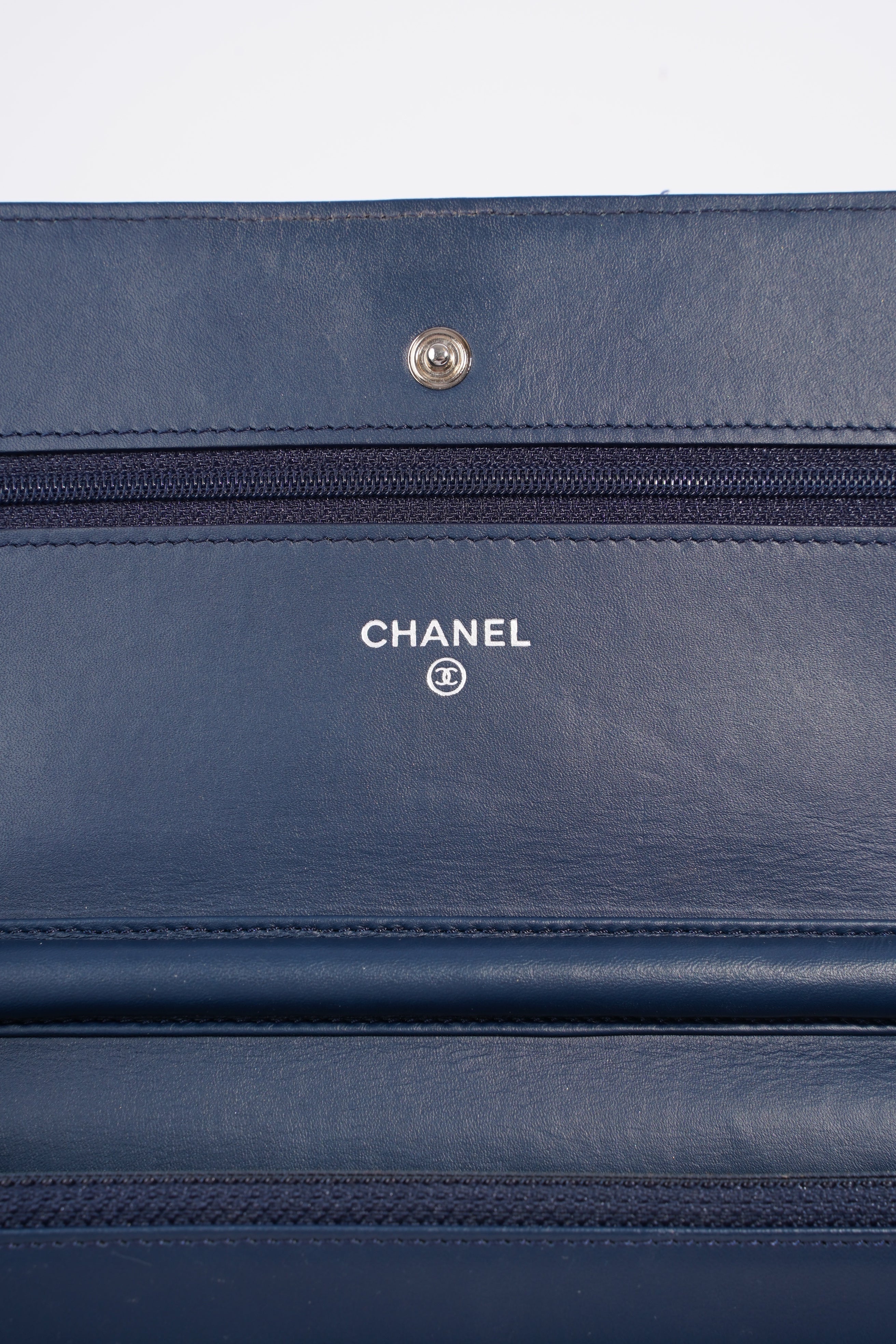 Chanel Wallet On Chain Midnight Blue Patent Leather