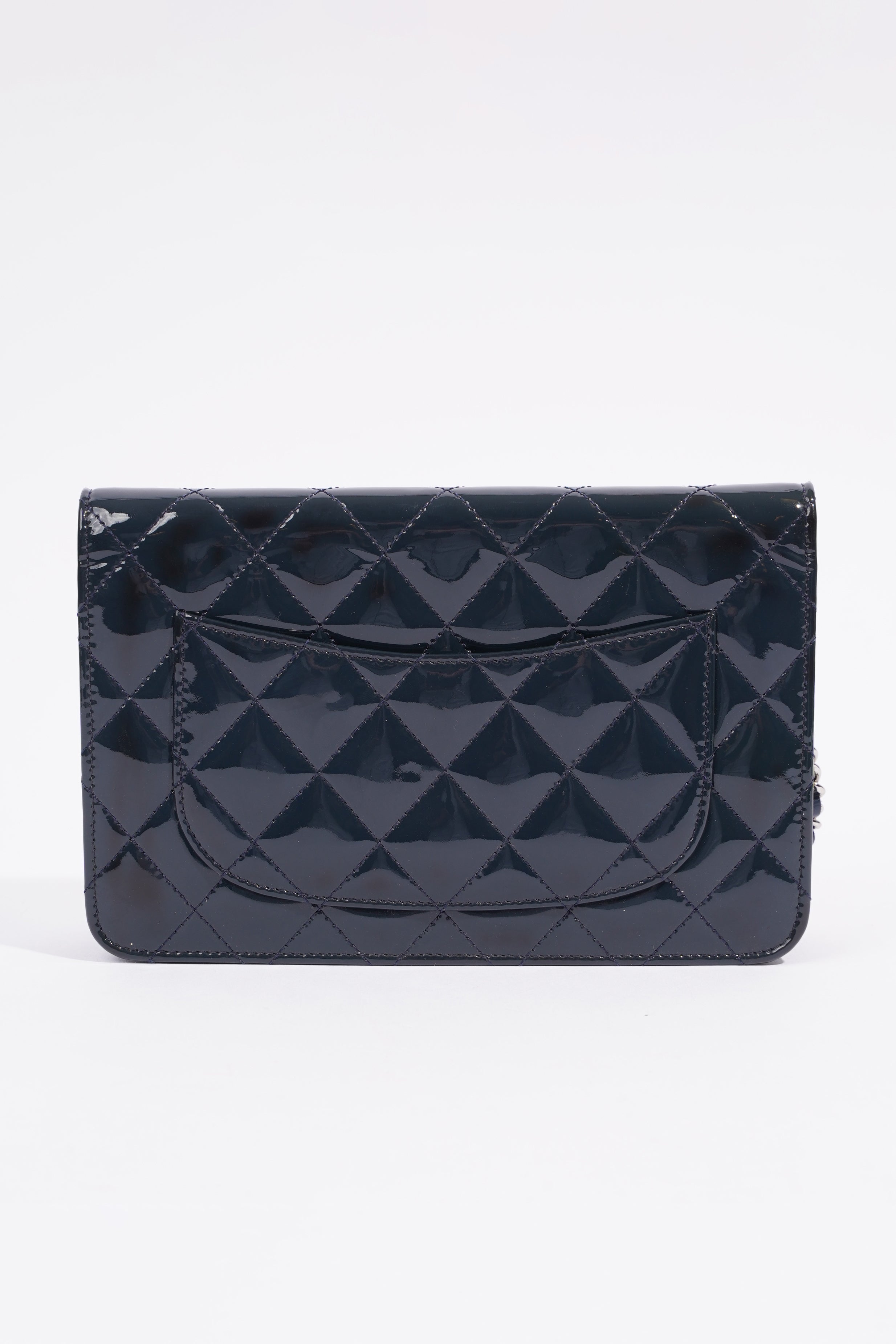 Chanel Wallet On Chain Midnight Blue Patent Leather