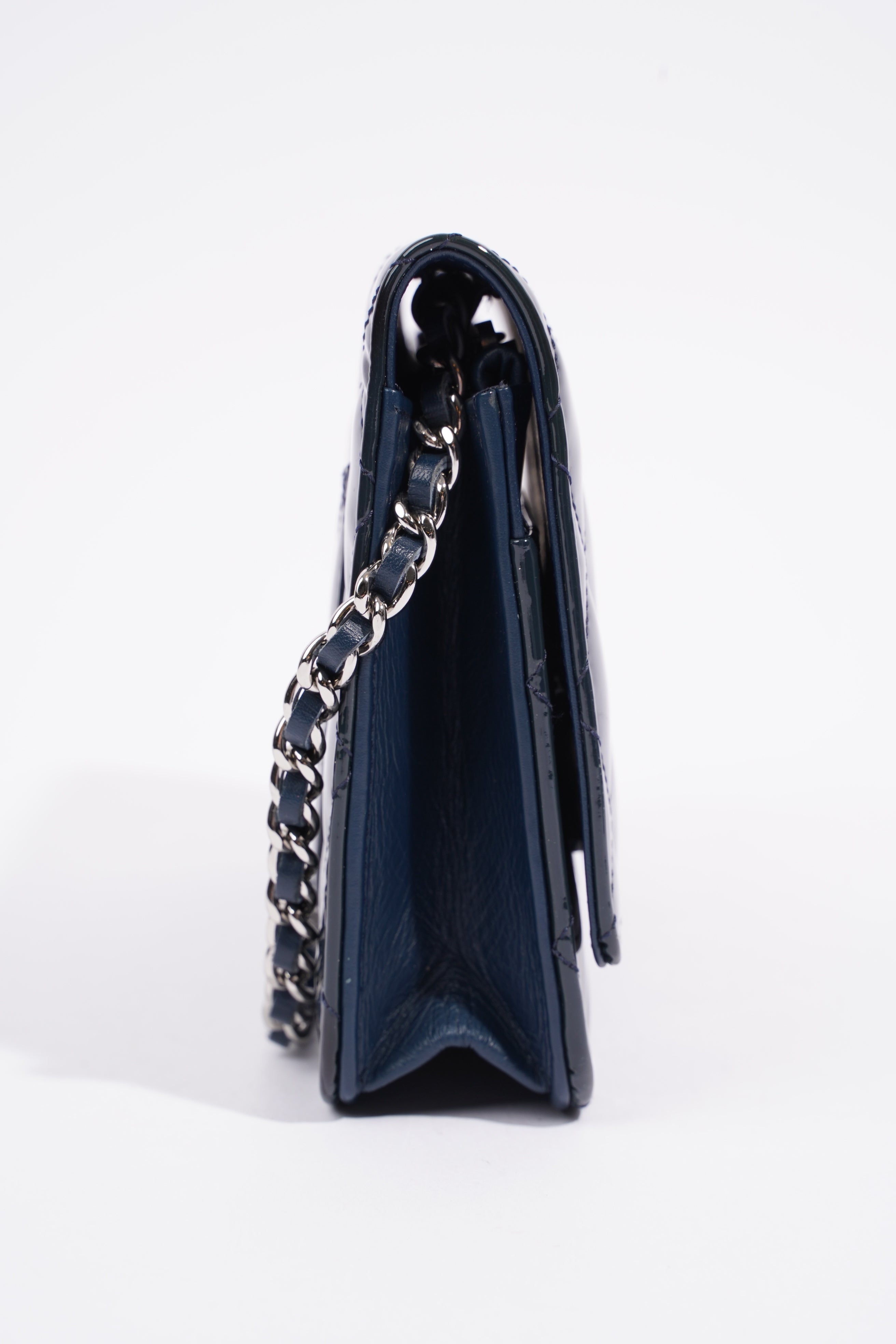Chanel Wallet On Chain Midnight Blue Patent Leather