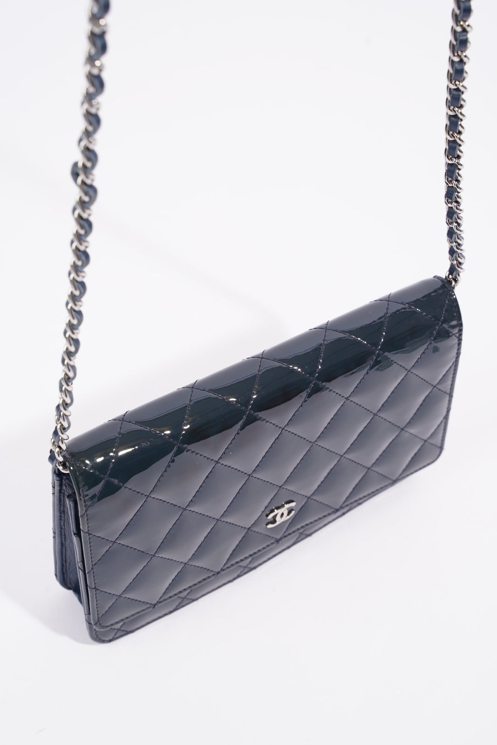 Chanel Wallet On Chain Midnight Blue Patent Leather