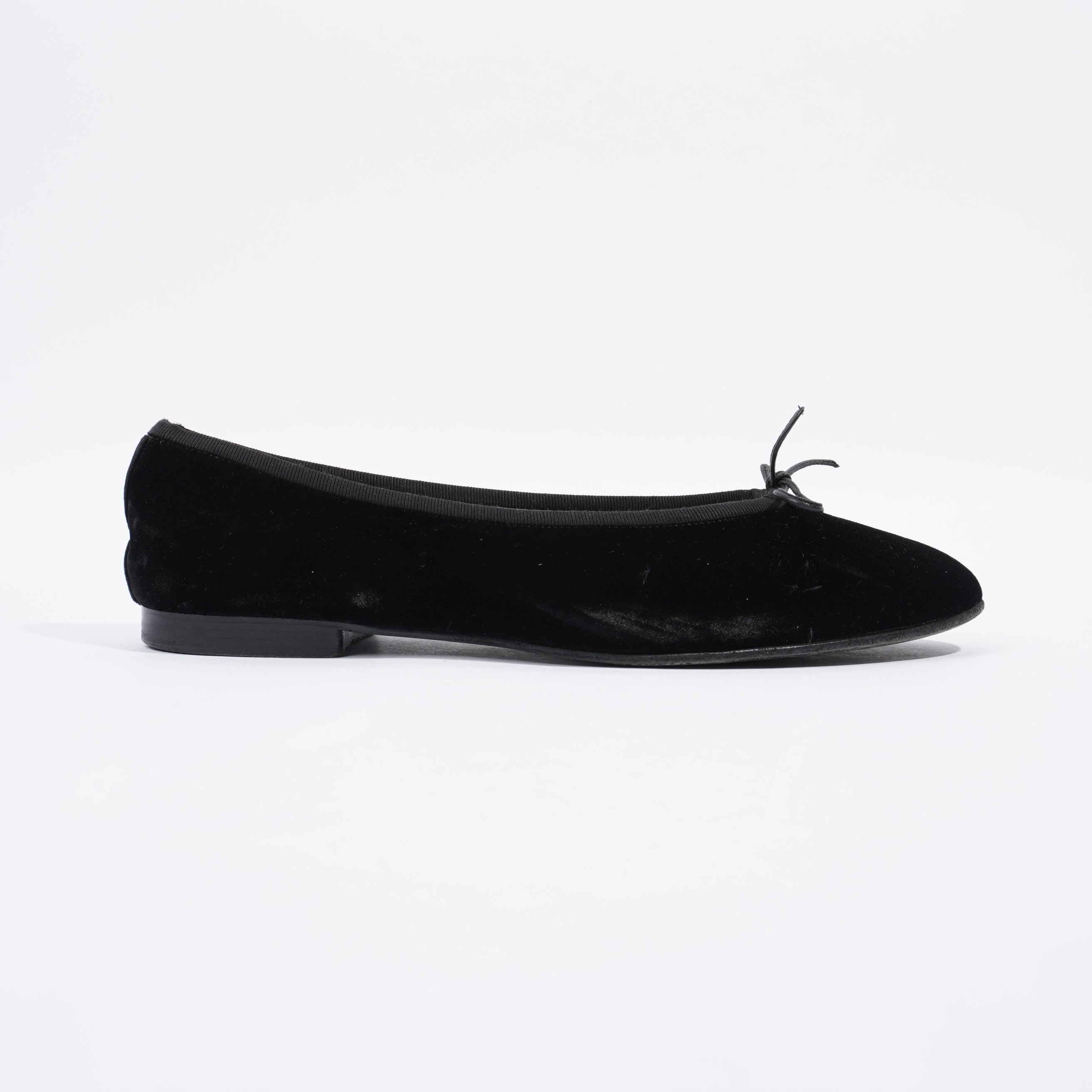Chanel Ballet Flat Black Velvet EU 42 UK 9