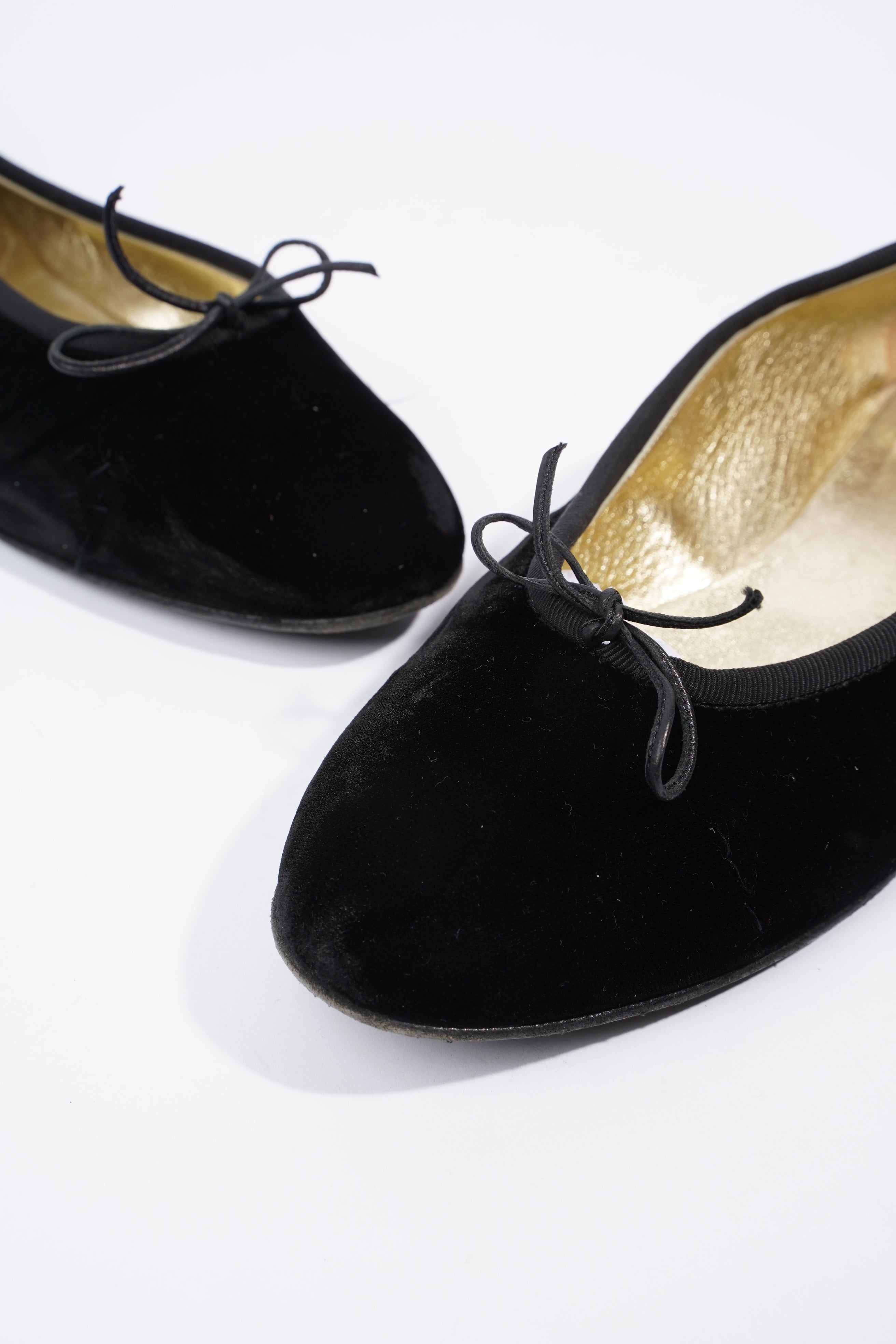 Chanel Ballet Flat Black Velvet EU 42 UK 9