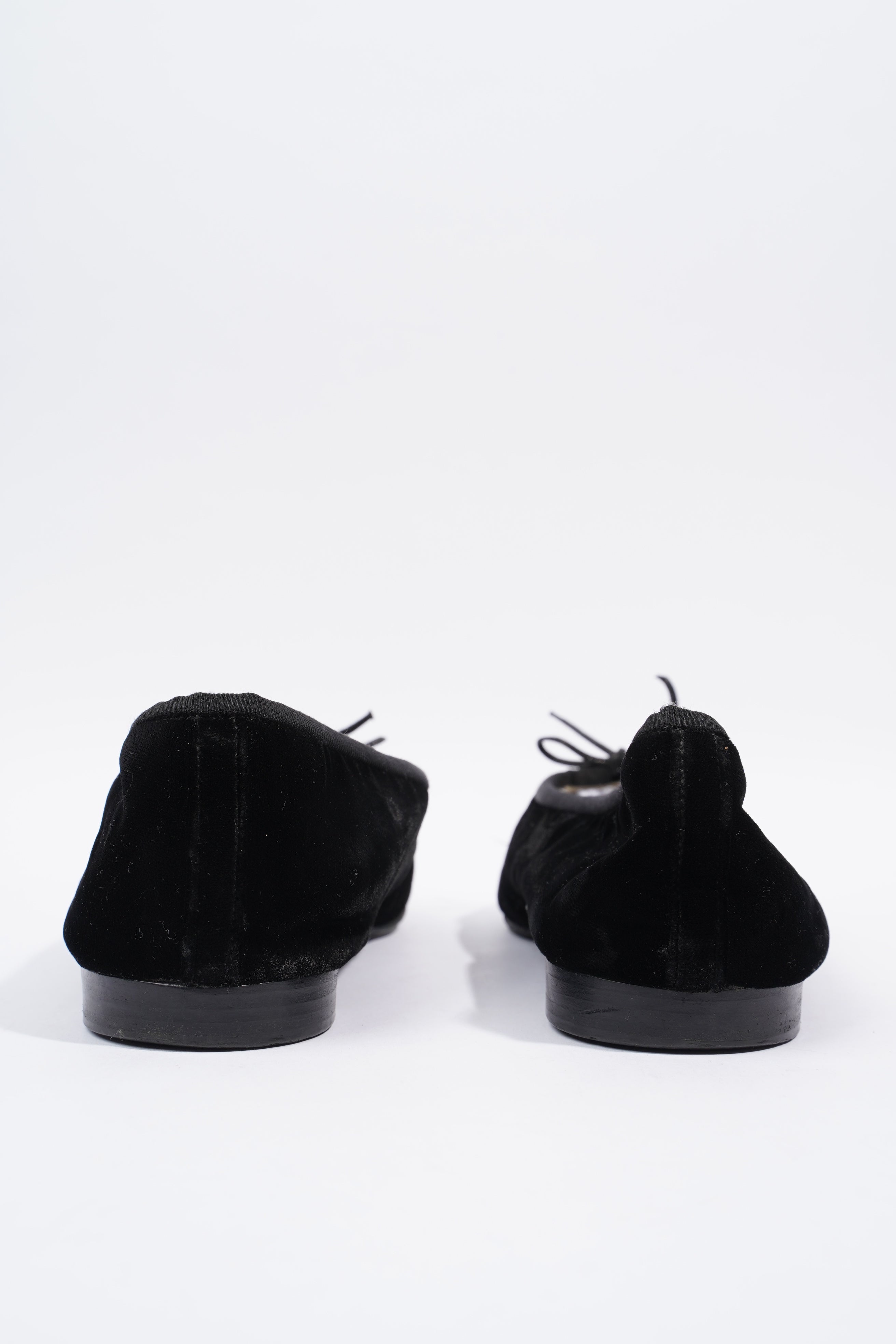 Chanel Ballet Flat Black Velvet EU 42 UK 9
