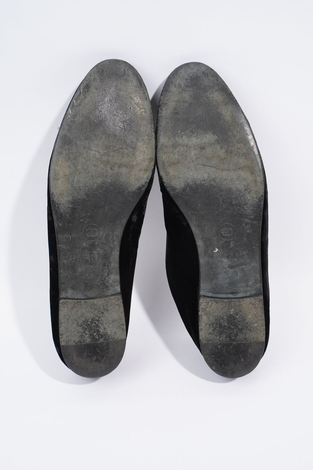 Chanel Ballet Flat Black Velvet EU 42 UK 9