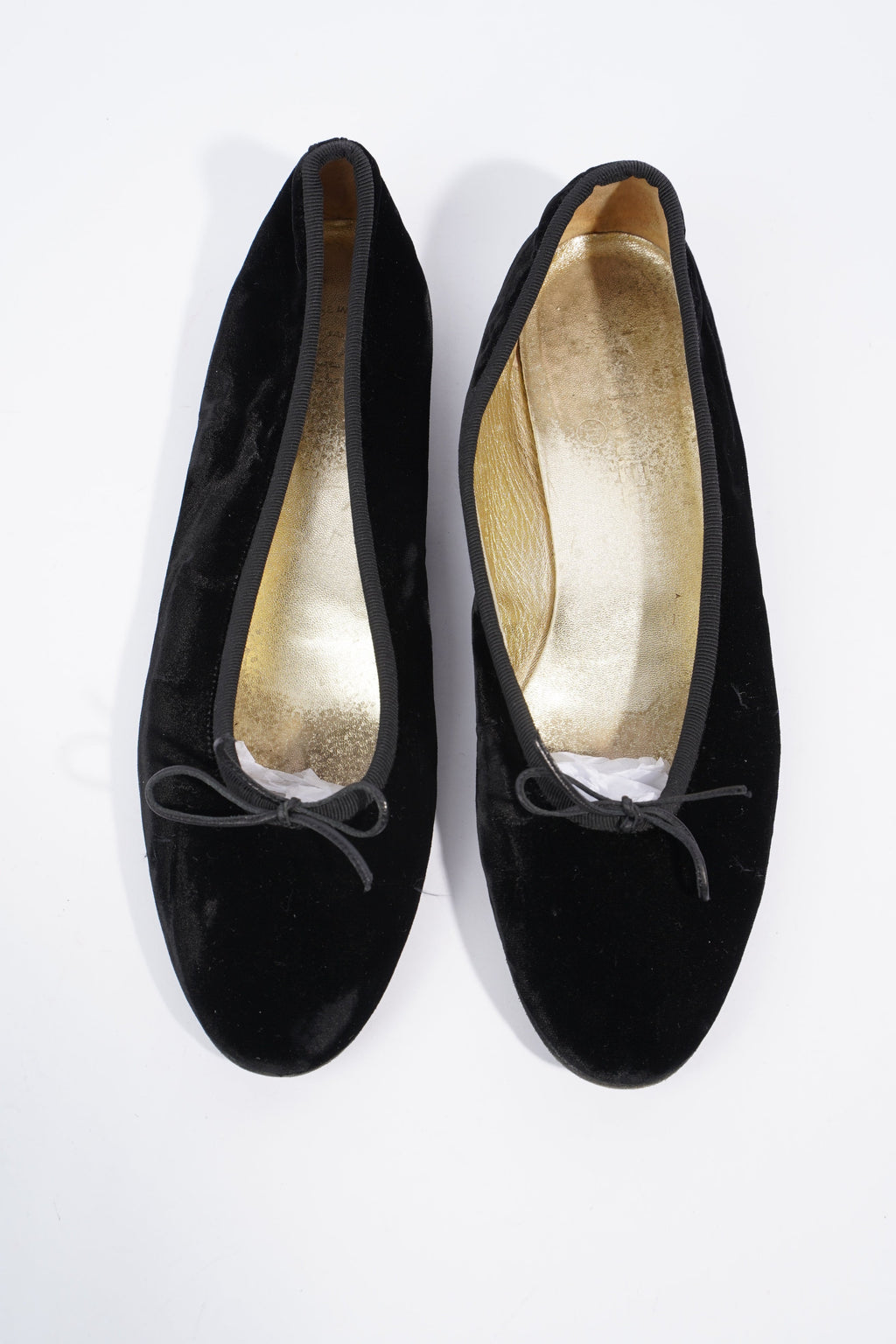 Chanel Ballet Flat Black Velvet EU 42 UK 9