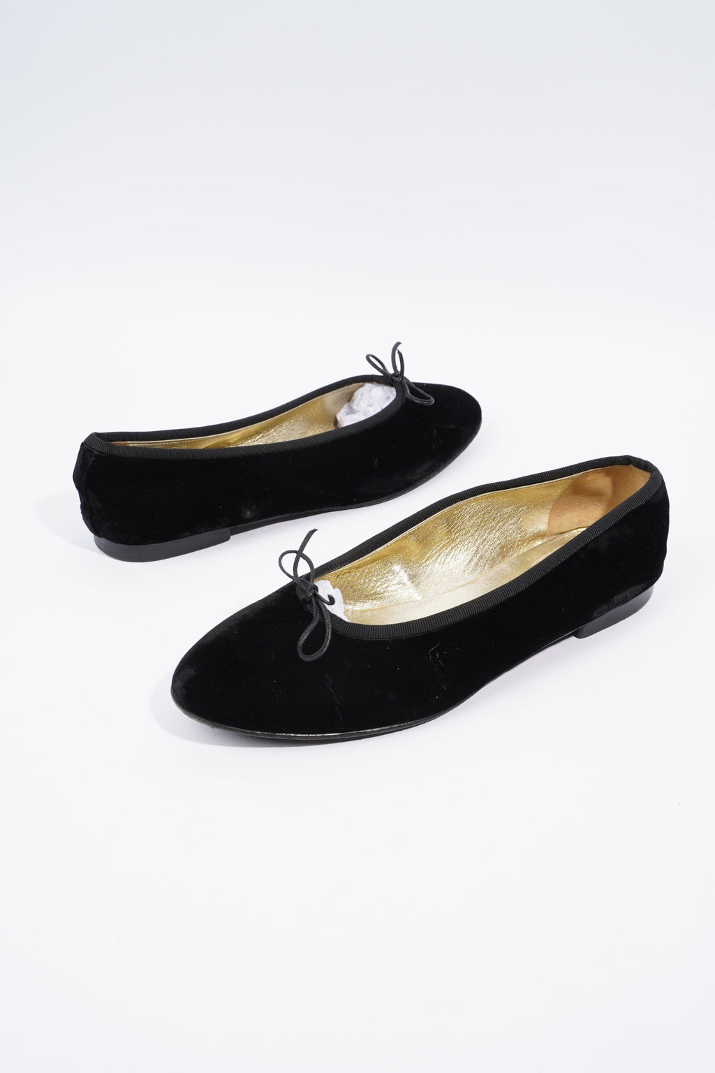 Chanel Ballet Flat Black Velvet EU 42 UK 9