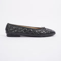 Chanel Ballet Flats Black Leather EU 41.5 UK 8.5