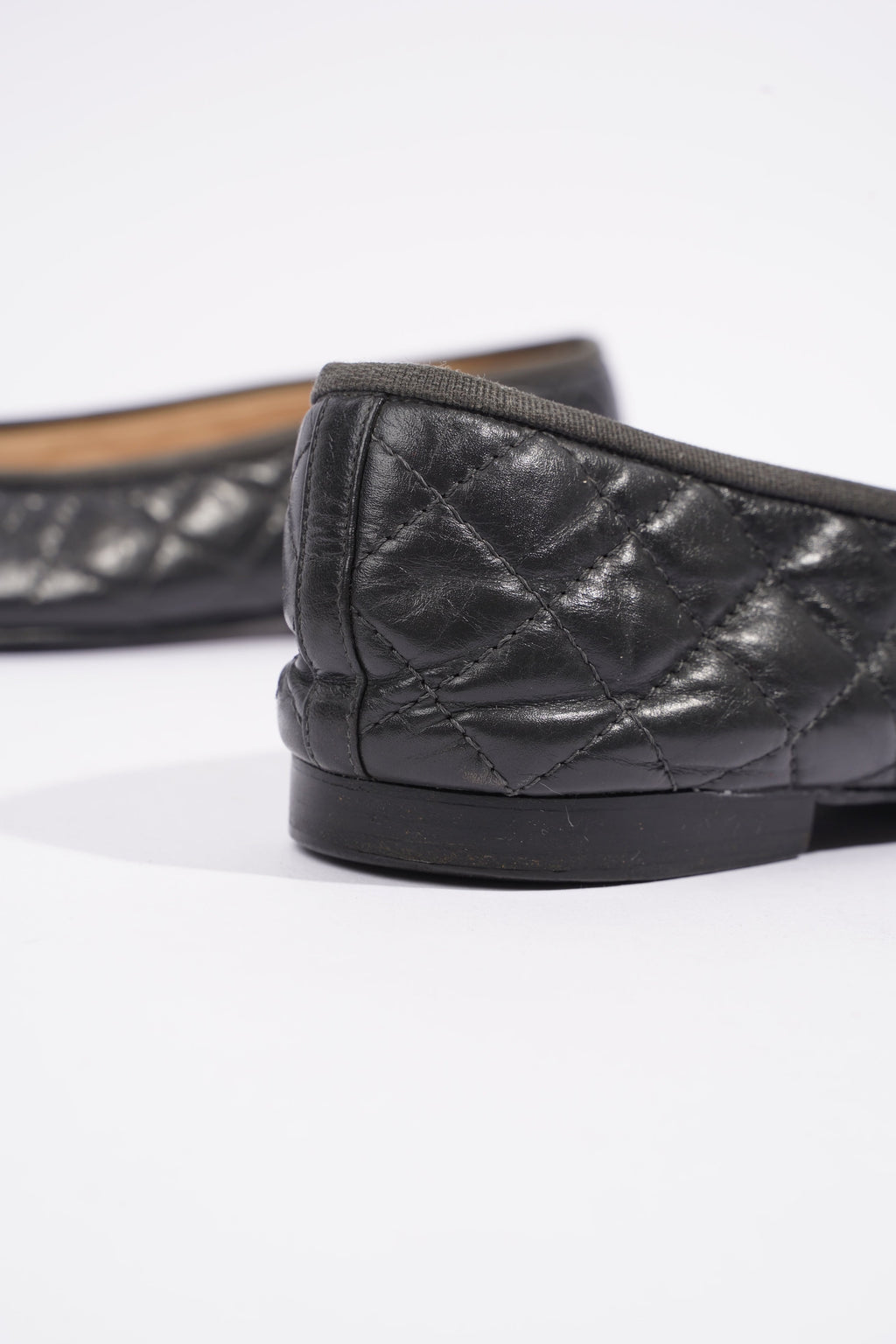 Chanel Ballet Flats Black Leather EU 41.5 UK 8.5